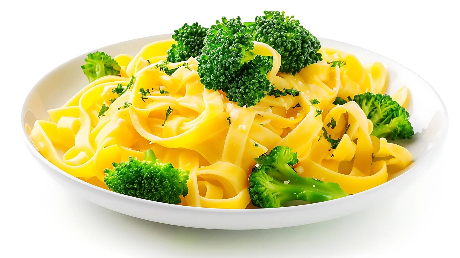 Creamy Tagliatelle Pasta with Cheese and Broccoli — free download from Dotvec