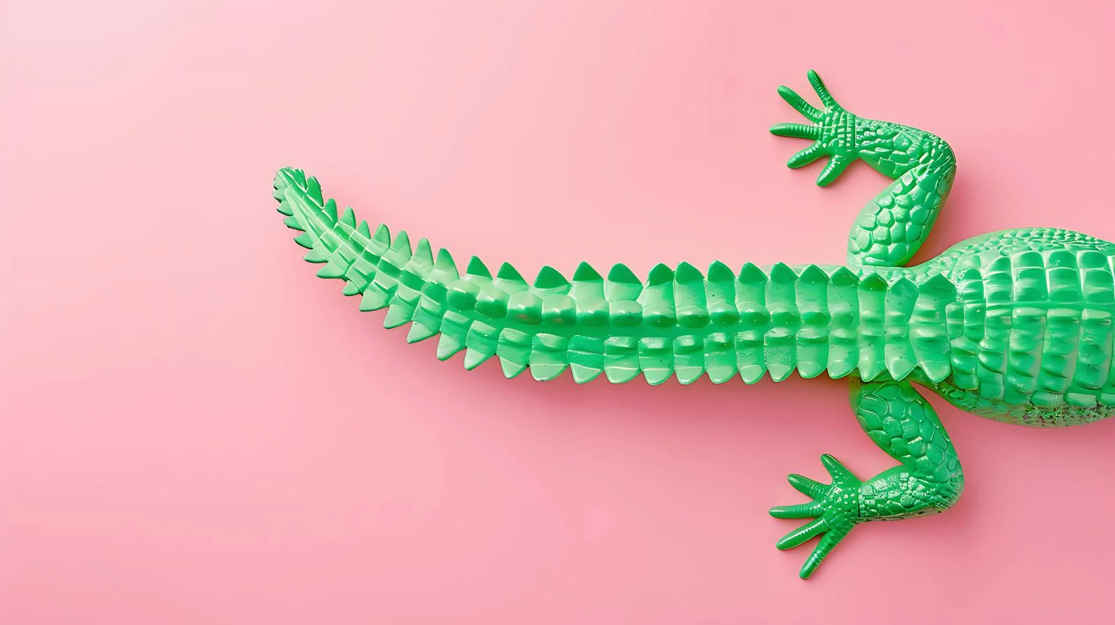 Whimsical Crocodile Toy on Pink Background — free download from Dotvec