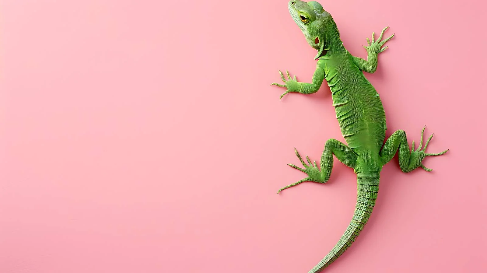 Green Lizard Tail on Pink Background — free download from Dotvec