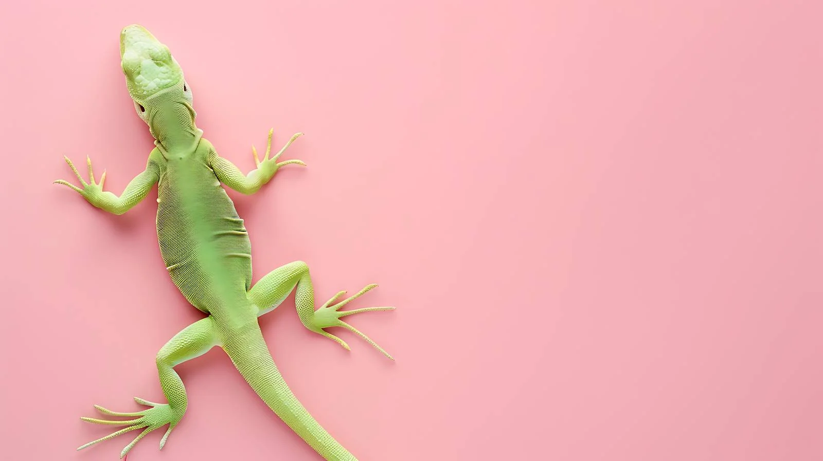 Green Lizard Toy on Pink Background — free download from Dotvec