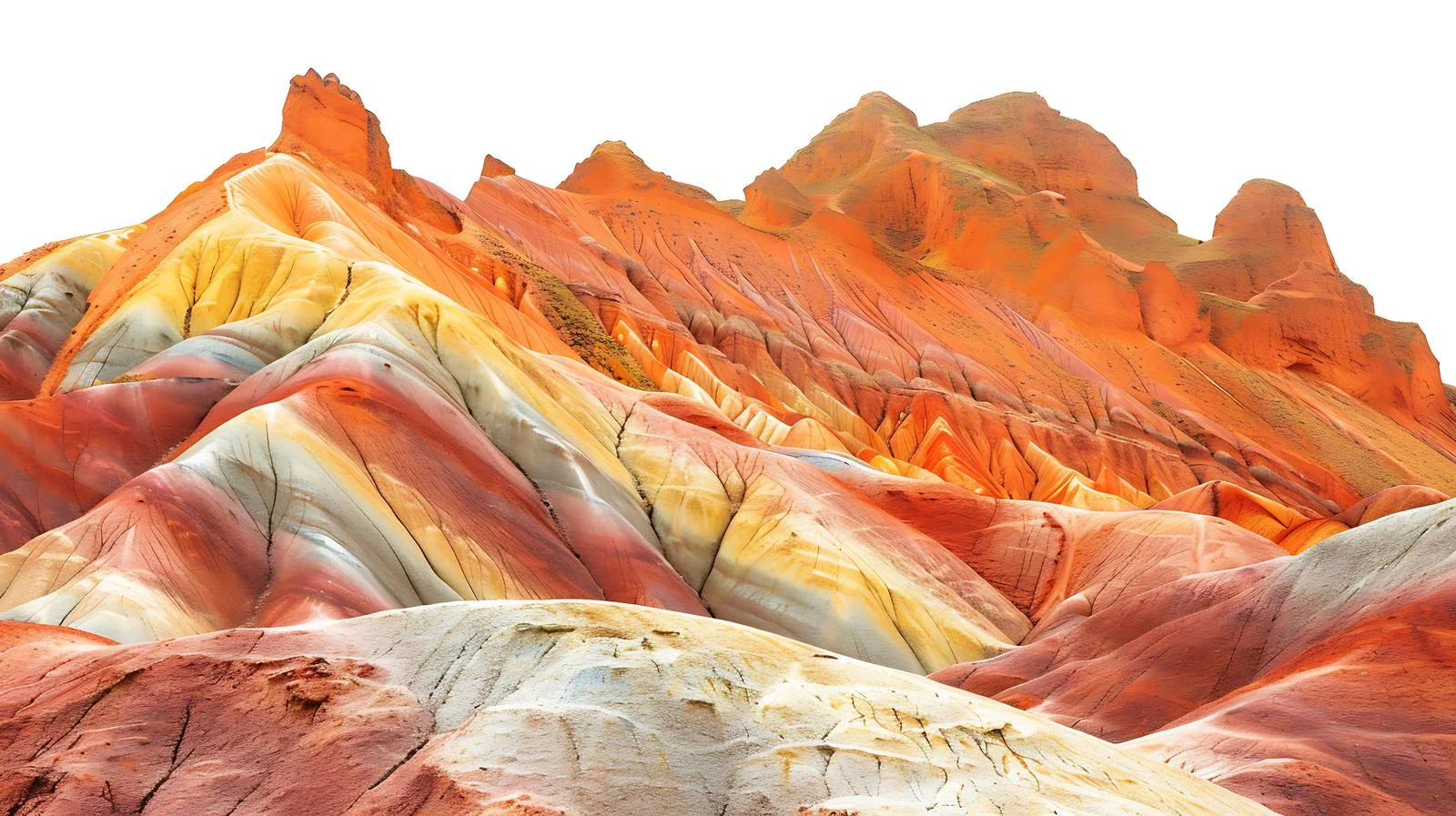 Taining Danxia geological formations on white background — free download from Dotvec