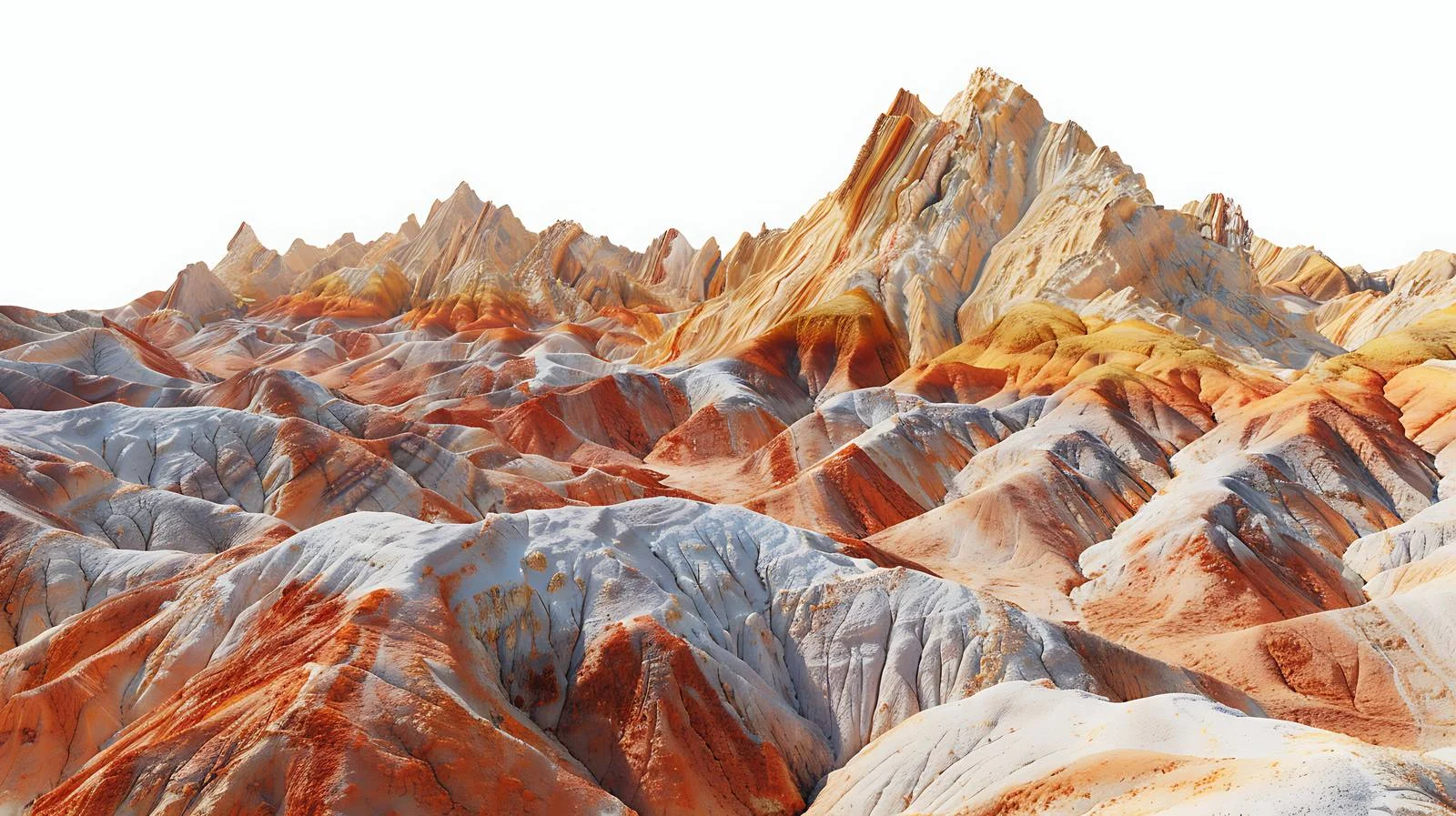 Taining Danxia White Background Landscape View — free download from Dotvec