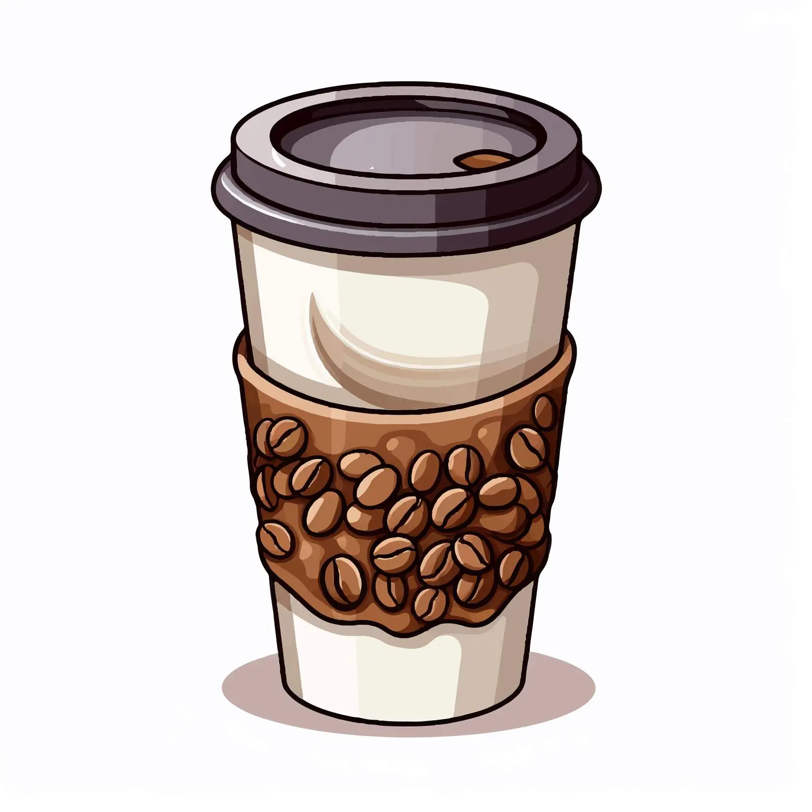 Colorful Takeaway Coffee Icon on White Background — free download from Dotvec