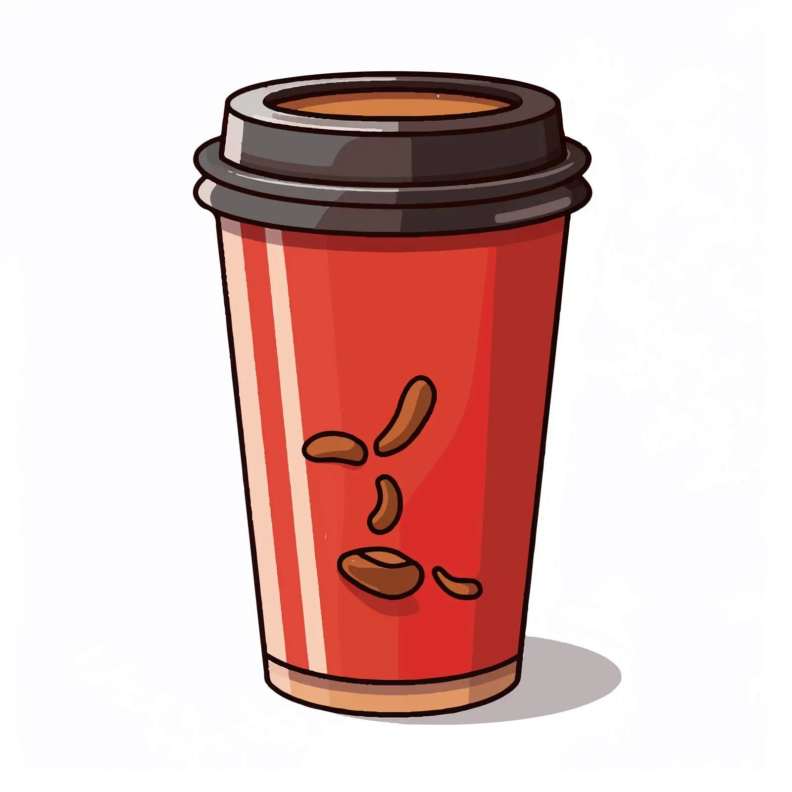 Colorful Take Away Coffee Icon on White Background — free download from Dotvec