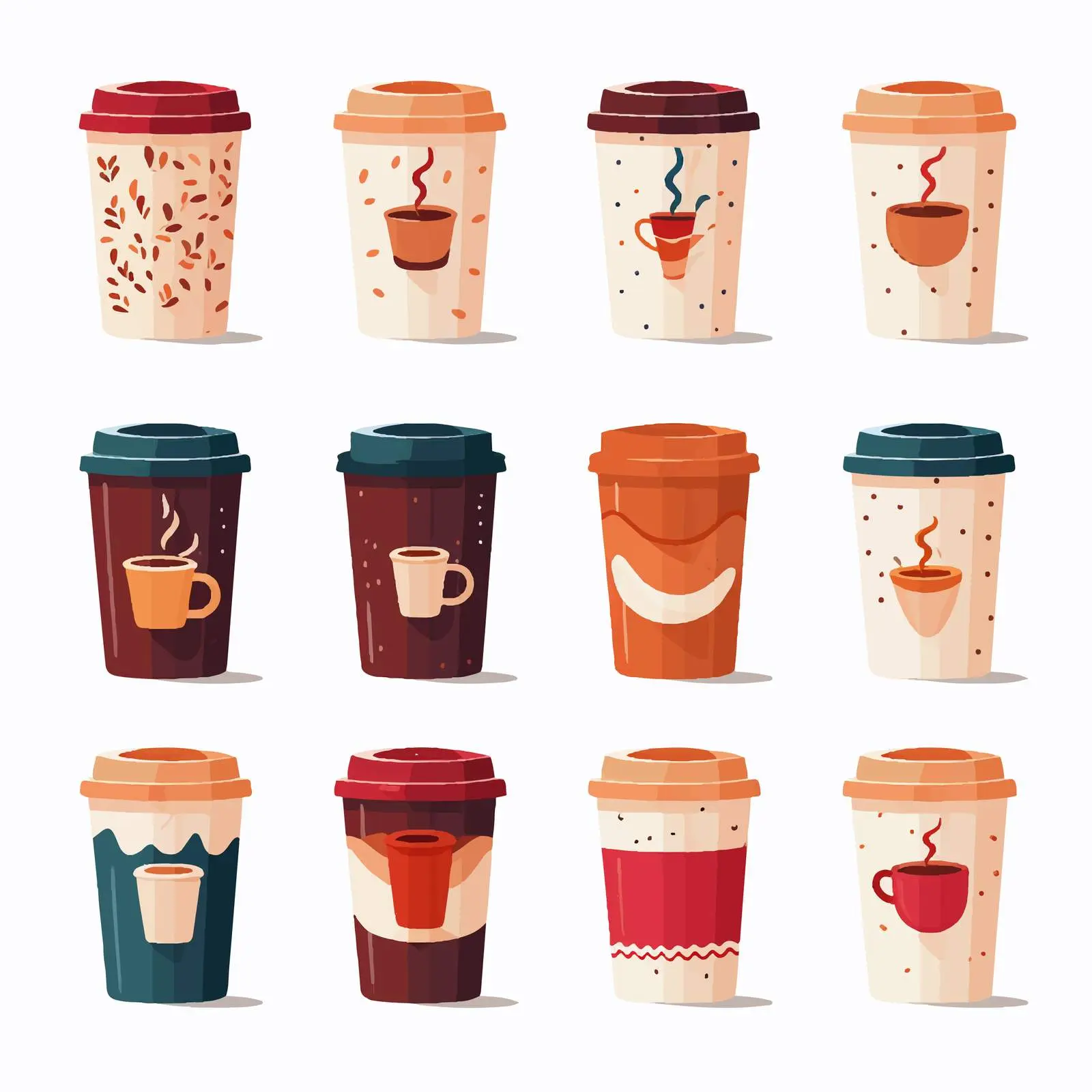 Disposable Paper Coffee Cups for Takeaway Drinks — free download from Dotvec