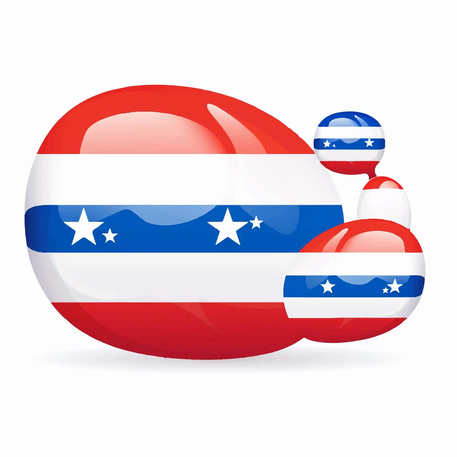Colorful Talk Bubble with National Flag Design — free download from Dotvec