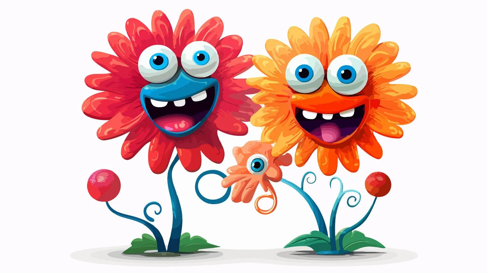 Animated Flower Character Illustration — free download from Dotvec