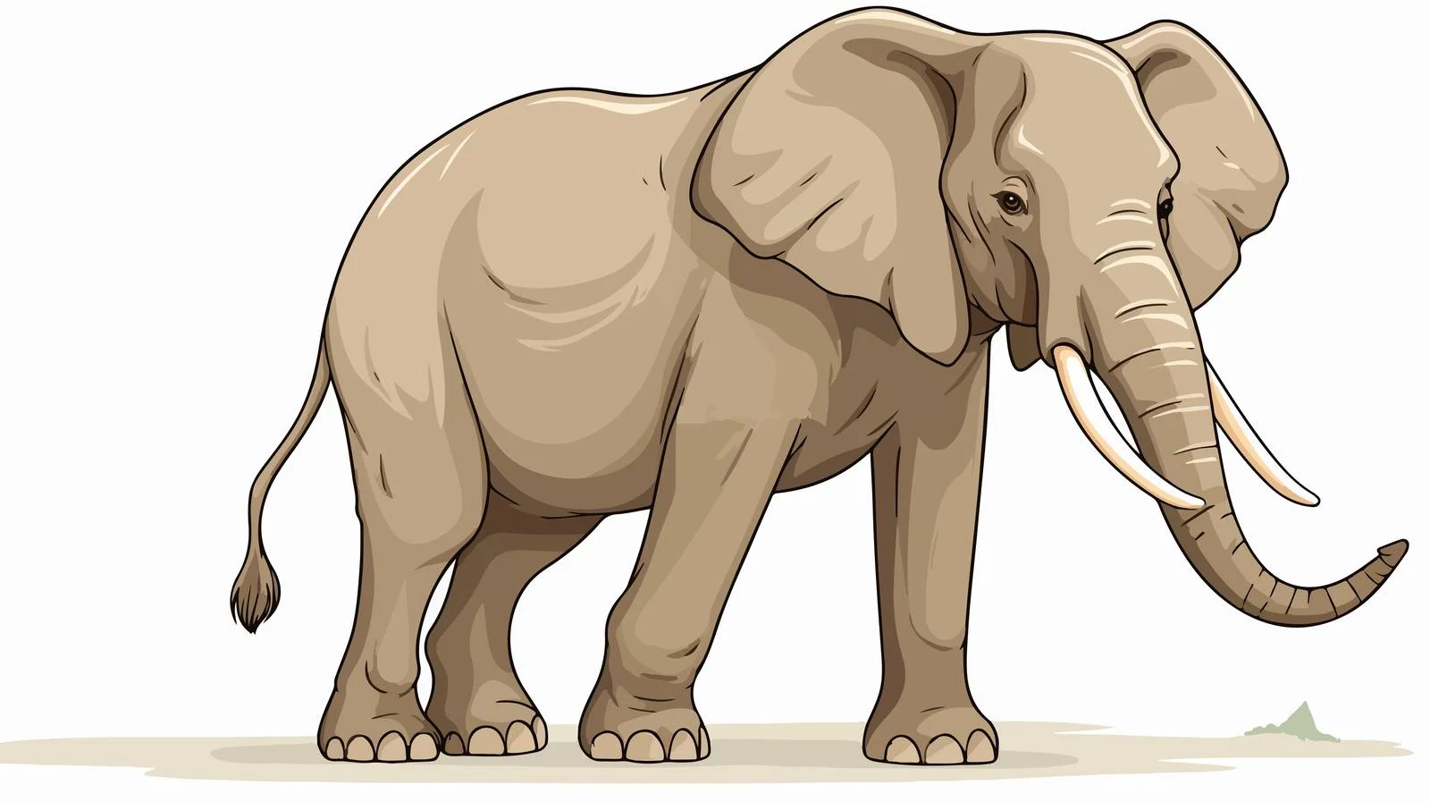 African Elephant Cartoon Vector Illustration — free download from Dotvec