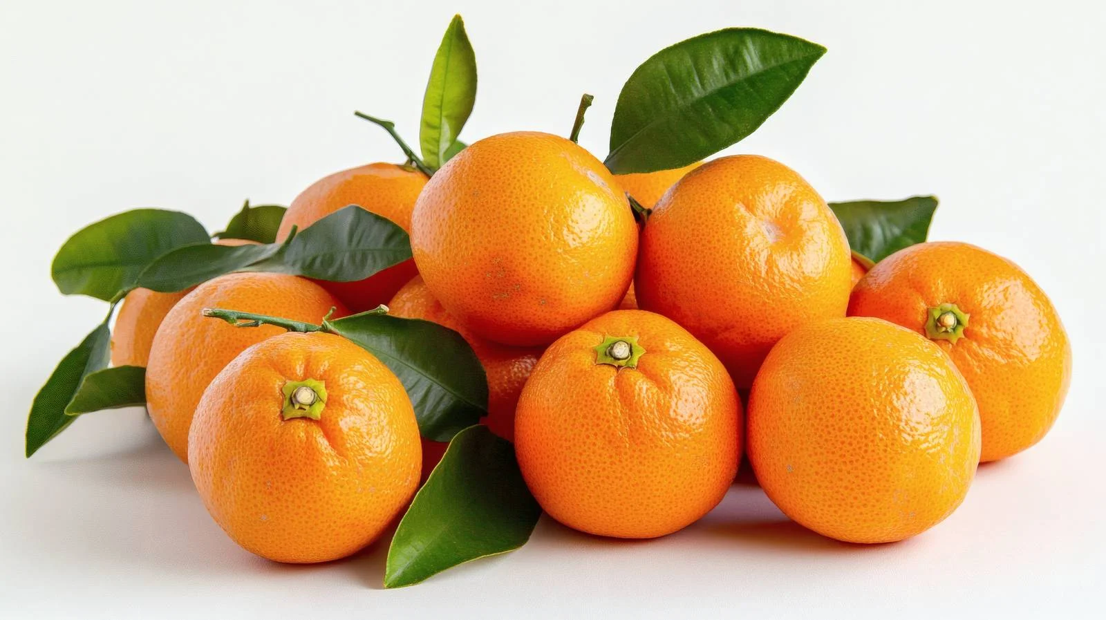 Fresh Tangerines on White Background — free download from Dotvec