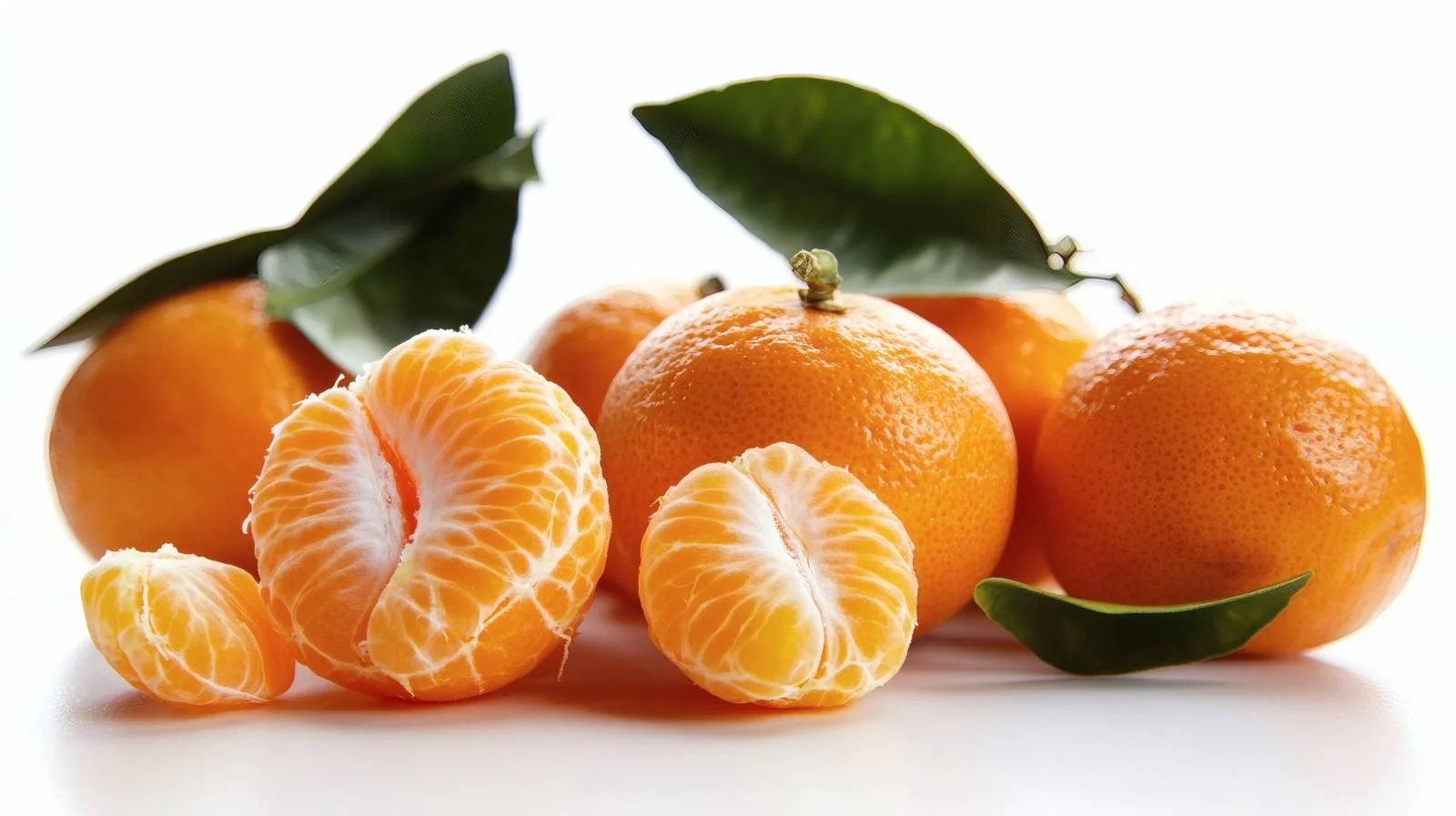 Fresh Tangerines on White Background — free download from Dotvec