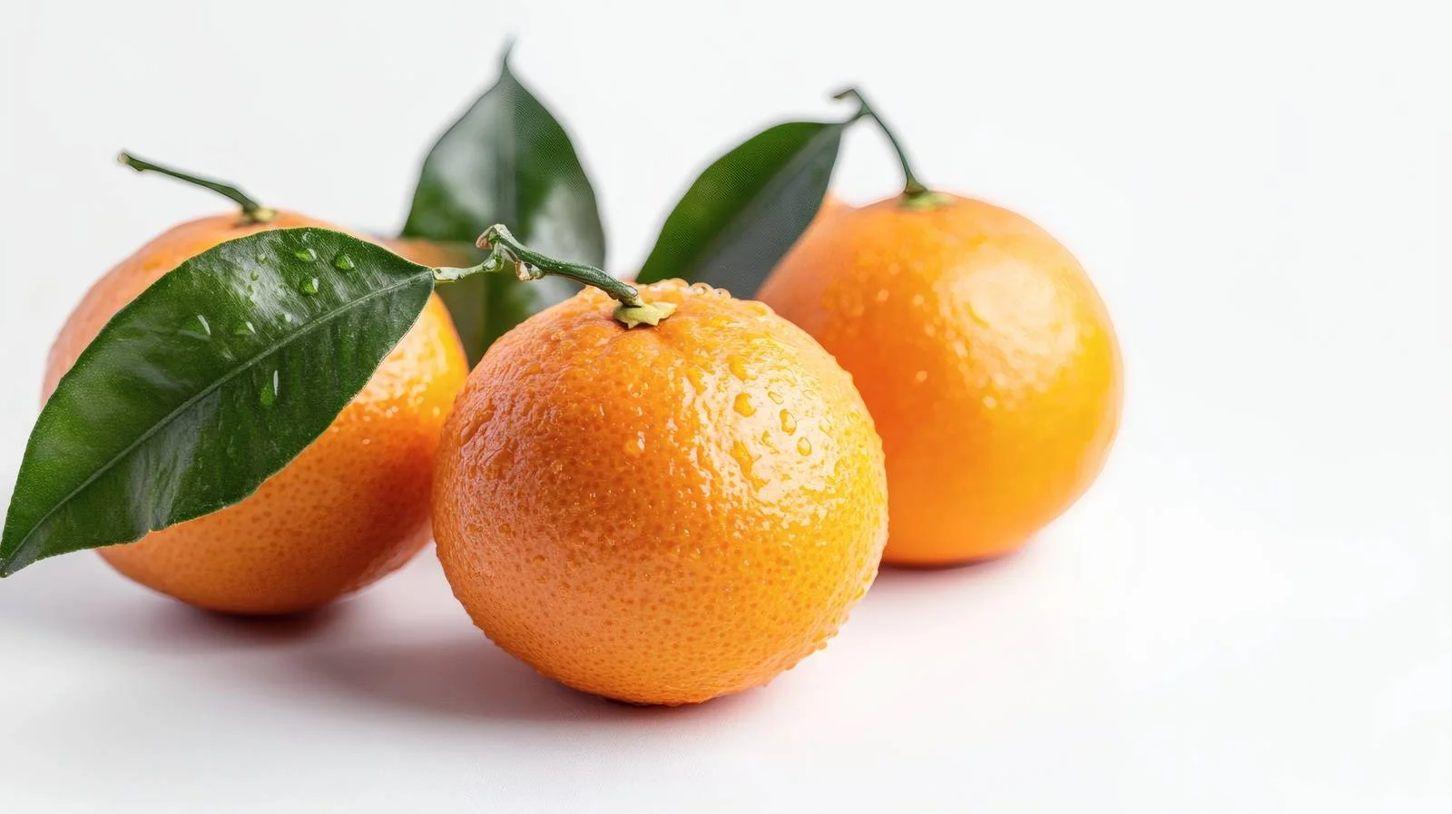 Fresh Tangerines on White Background — free download from Dotvec