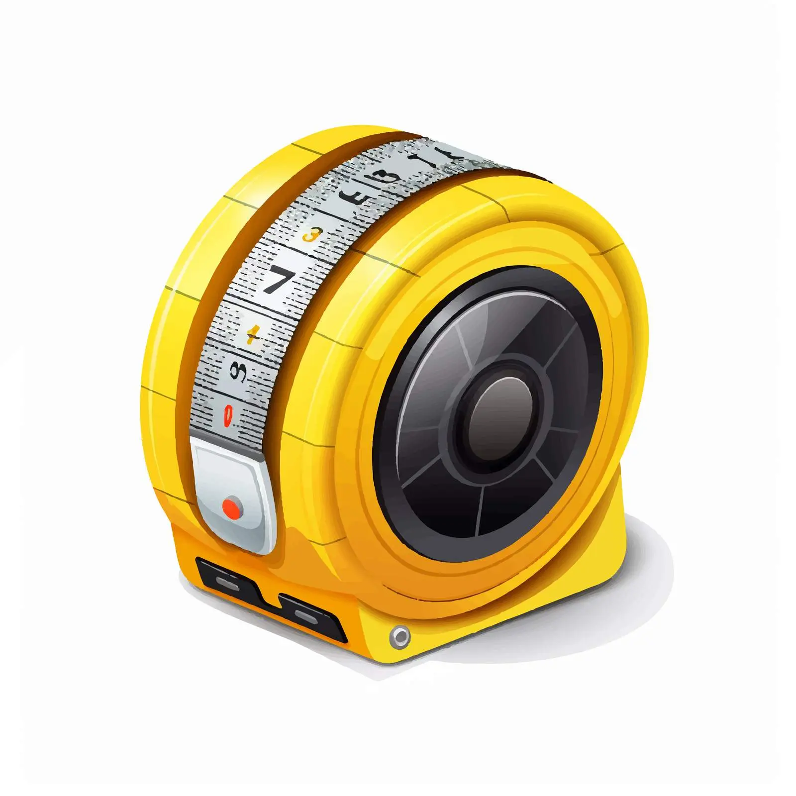 Tape Measure Vector Illustration on White Background – free measuring tool image from Dotvec