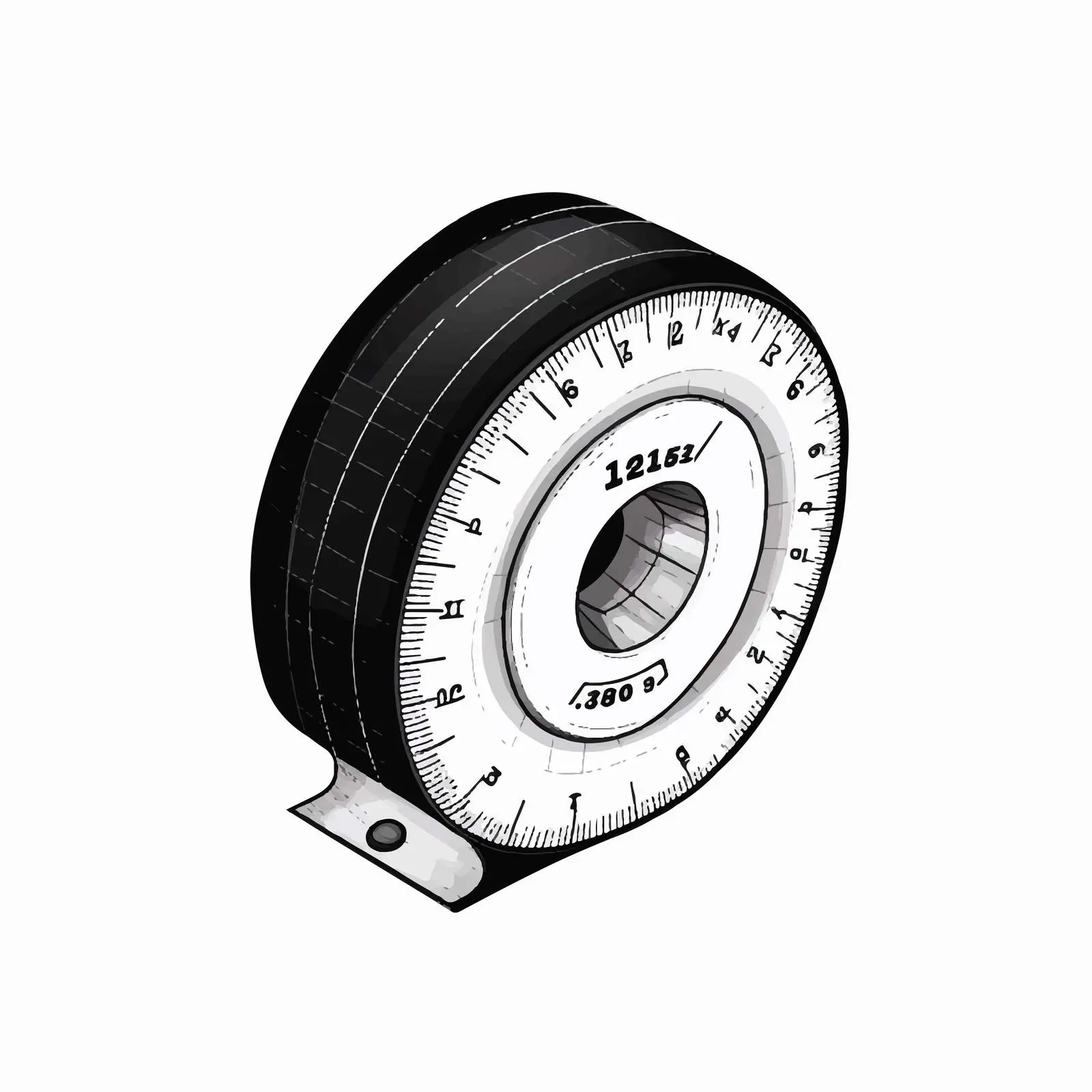 Tape Measure Outline Vector Illustration — free download from Dotvec