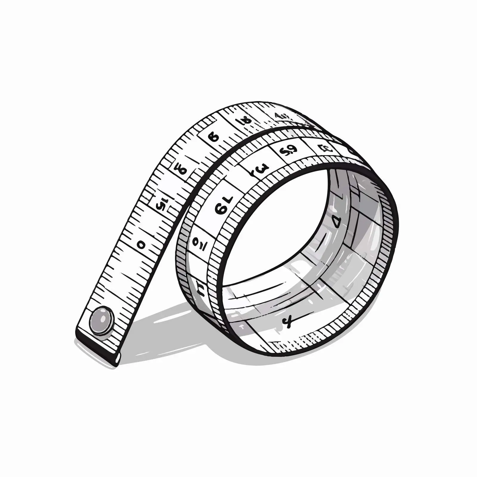 Tape Measure Vector Outline Illustration — free download from Dotvec