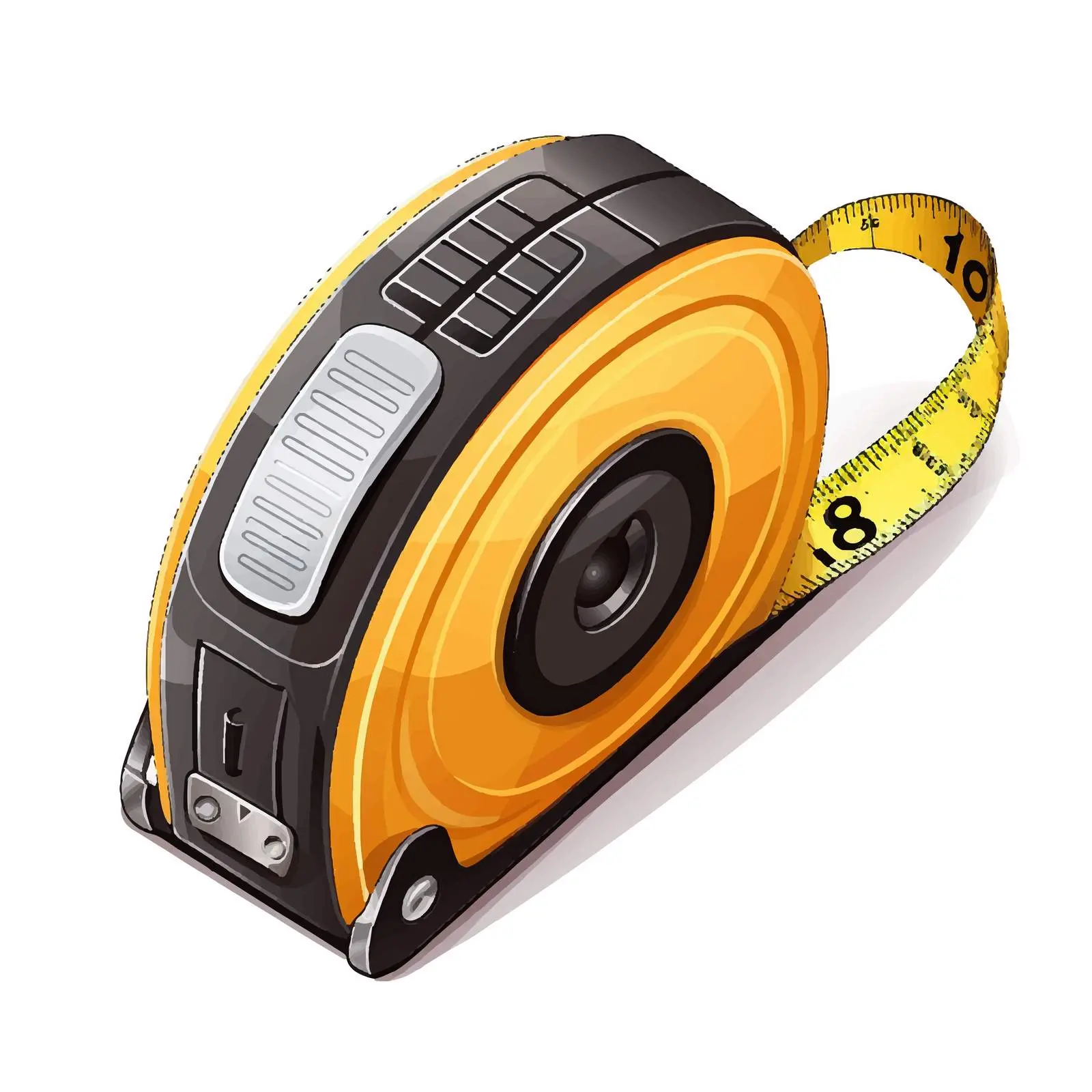 Tape Measure Vector Illustration on White Background – free diy tools image from Dotvec