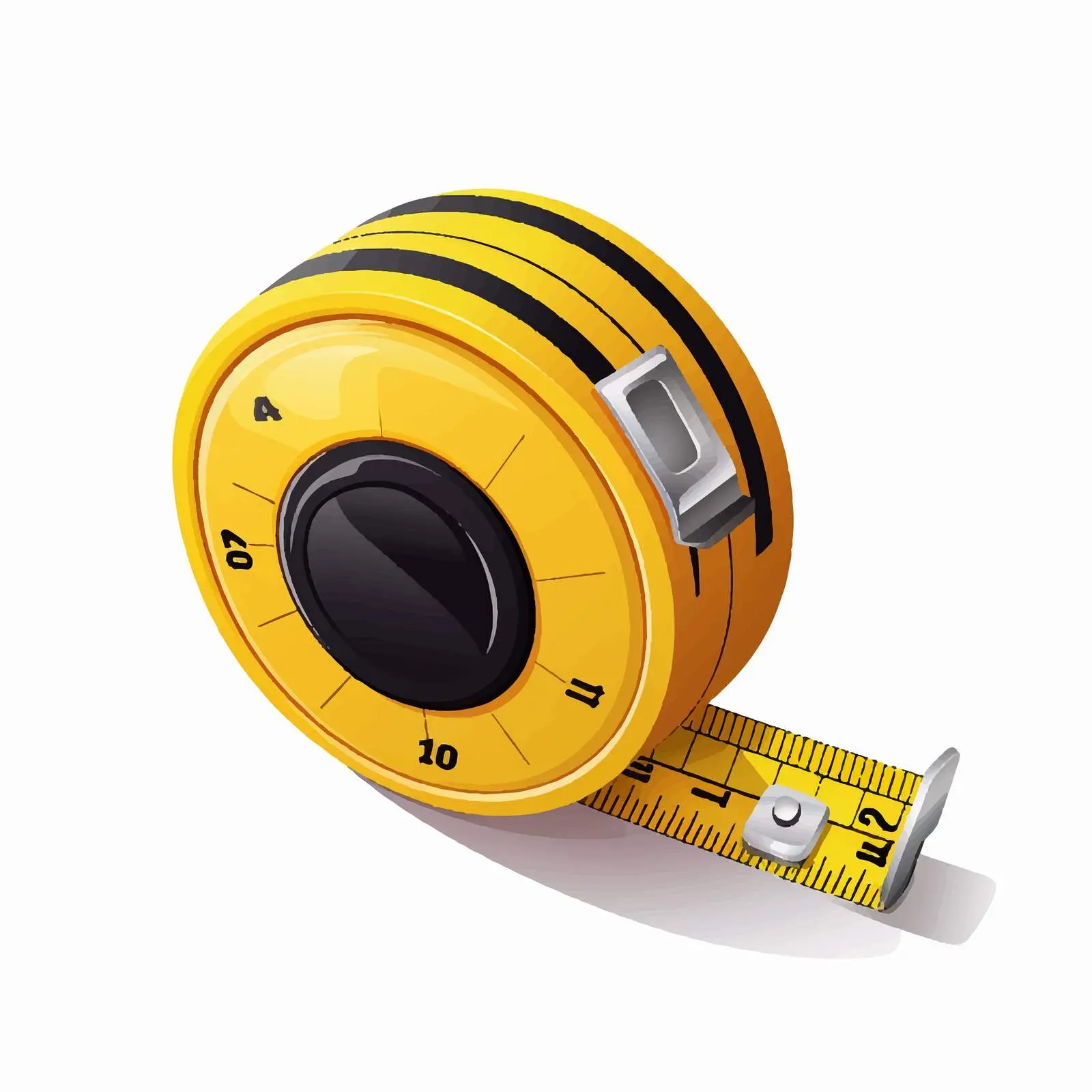 Tape Measure Vector Illustration on White Background – free measuring tool image from Dotvec