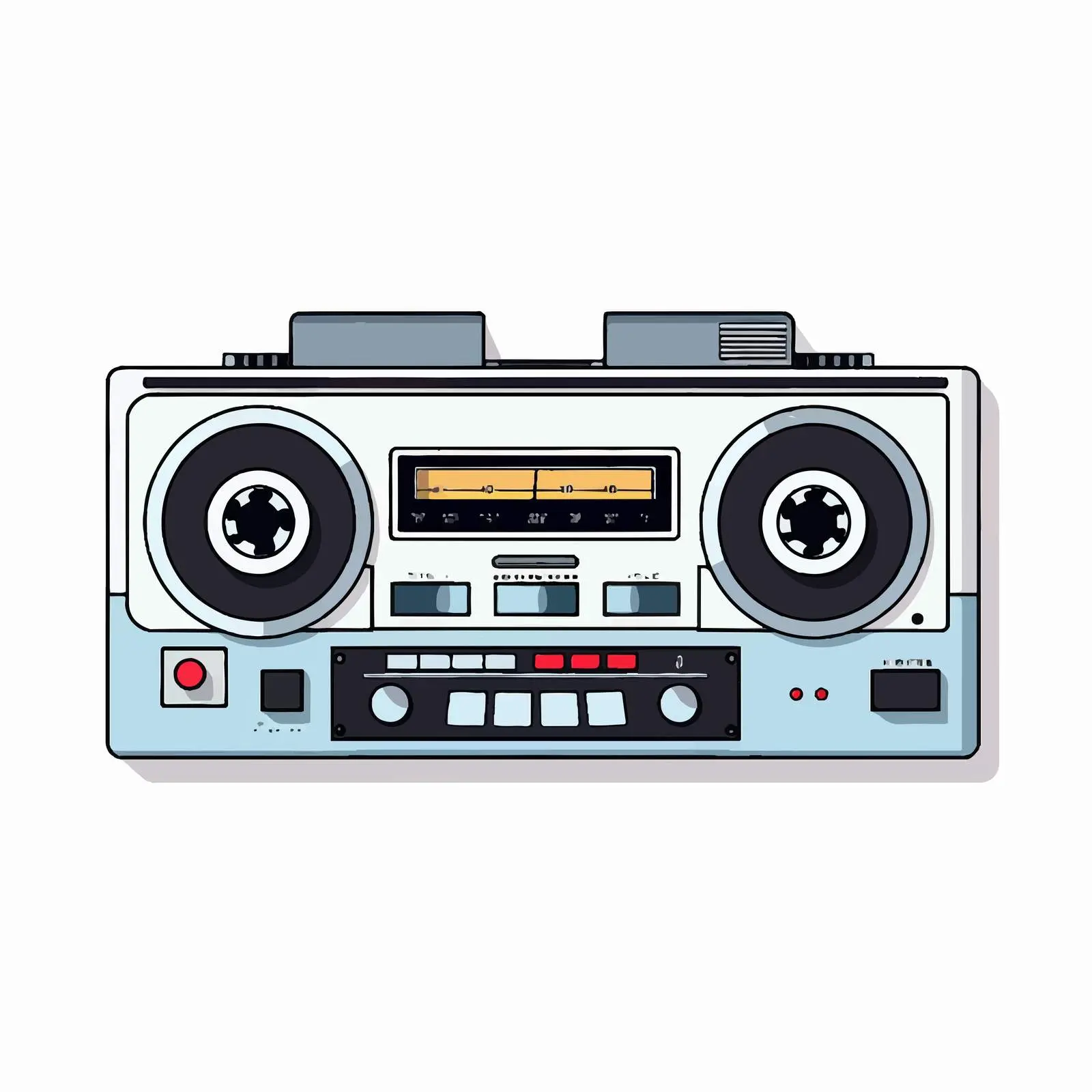 Cartoon Tape Recorder Vector Illustration – free recording image from Dotvec