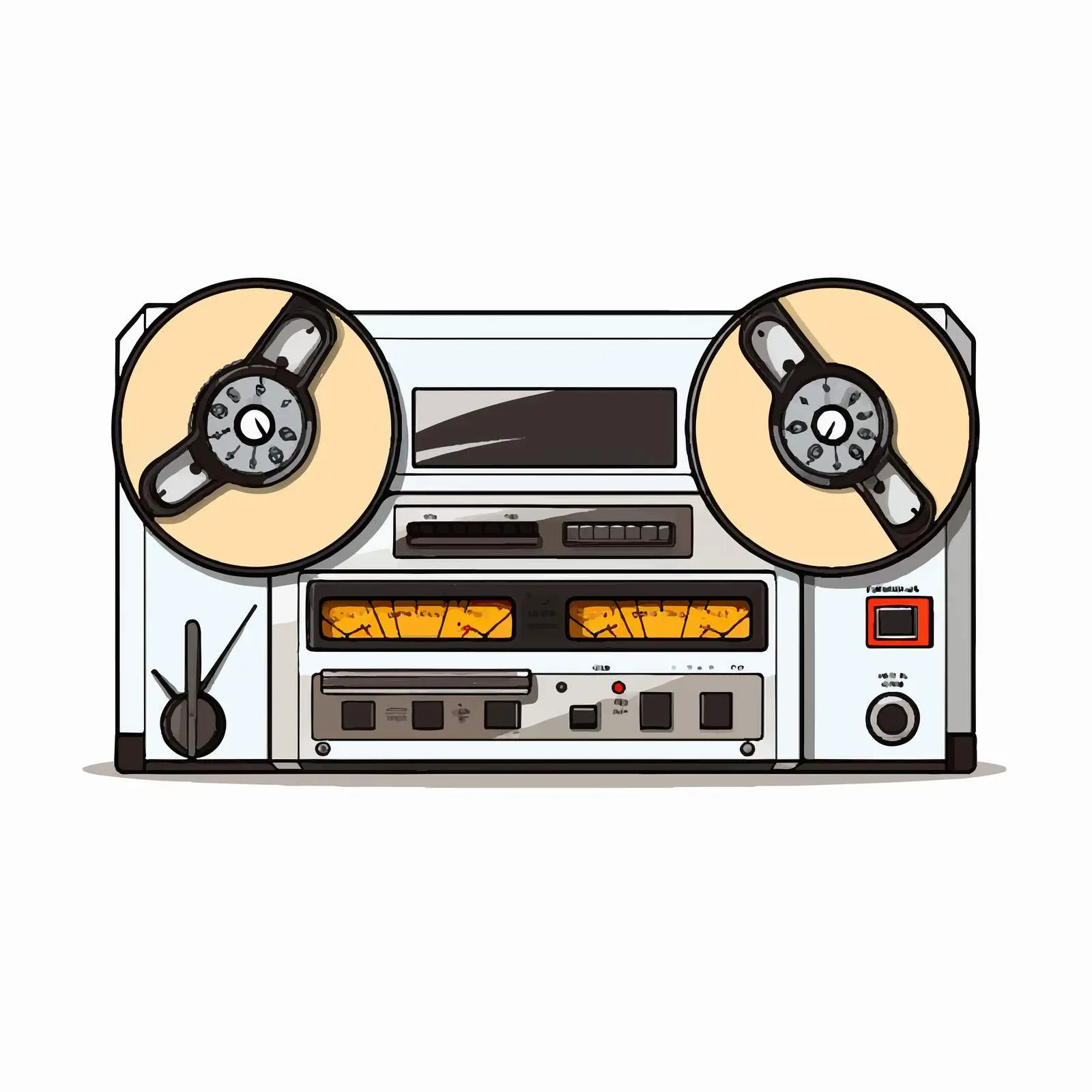 Cartoon Tape Recorder Vector Illustration – free recording image from Dotvec