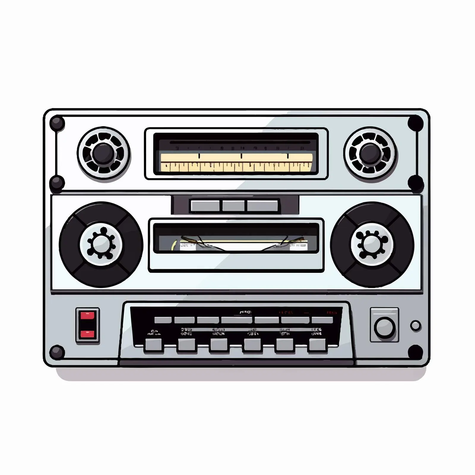 Tape Recorder Outline Vector Illustration – free recording image from Dotvec