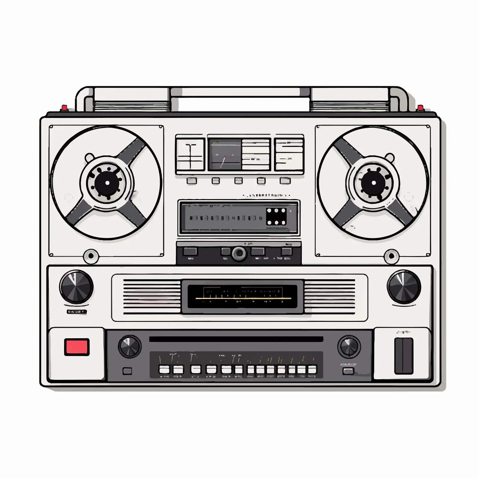 Tape Recorder Outline Vector Illustration – free recording image from Dotvec