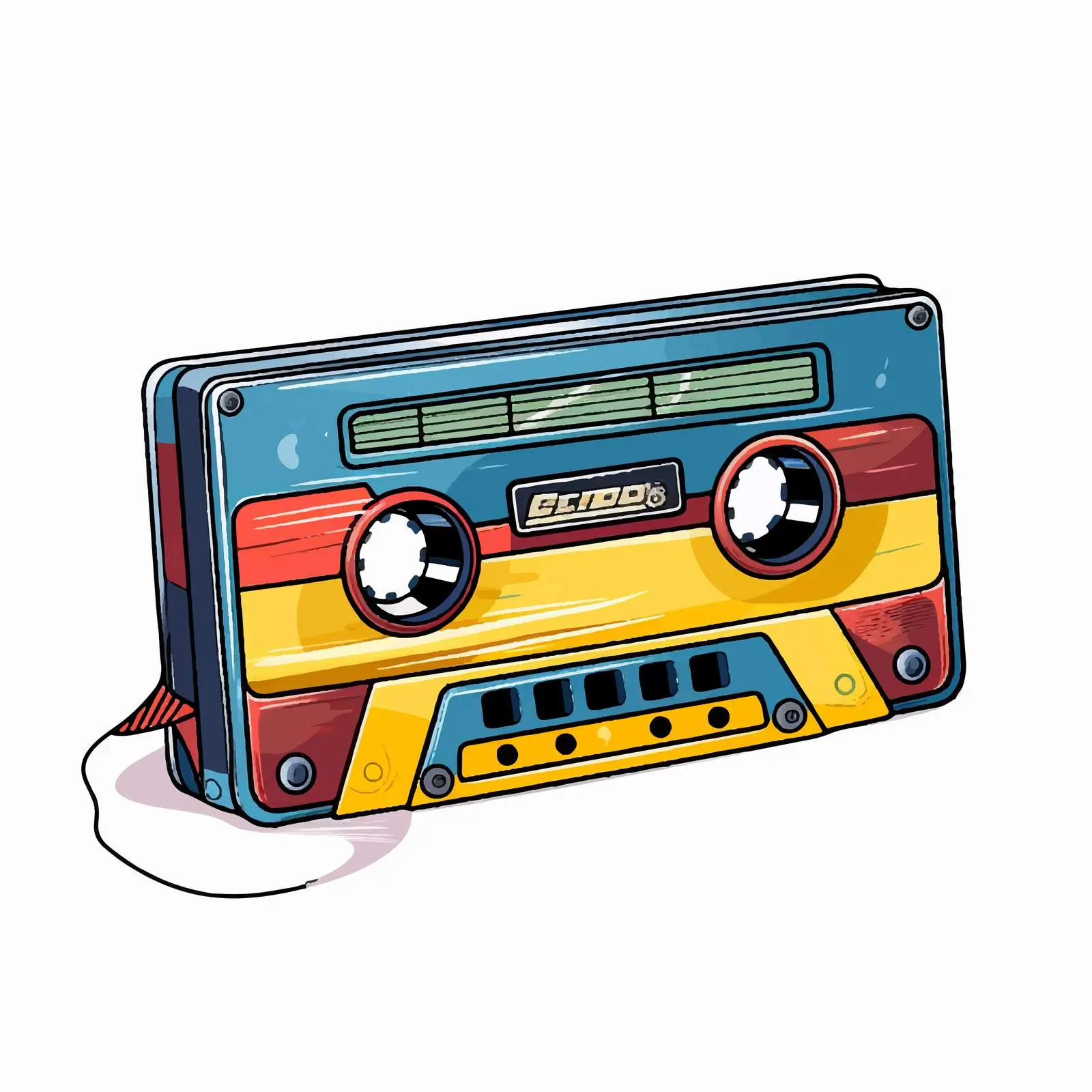 Cartoon Tape Vector Illustration Isolated — free download from Dotvec