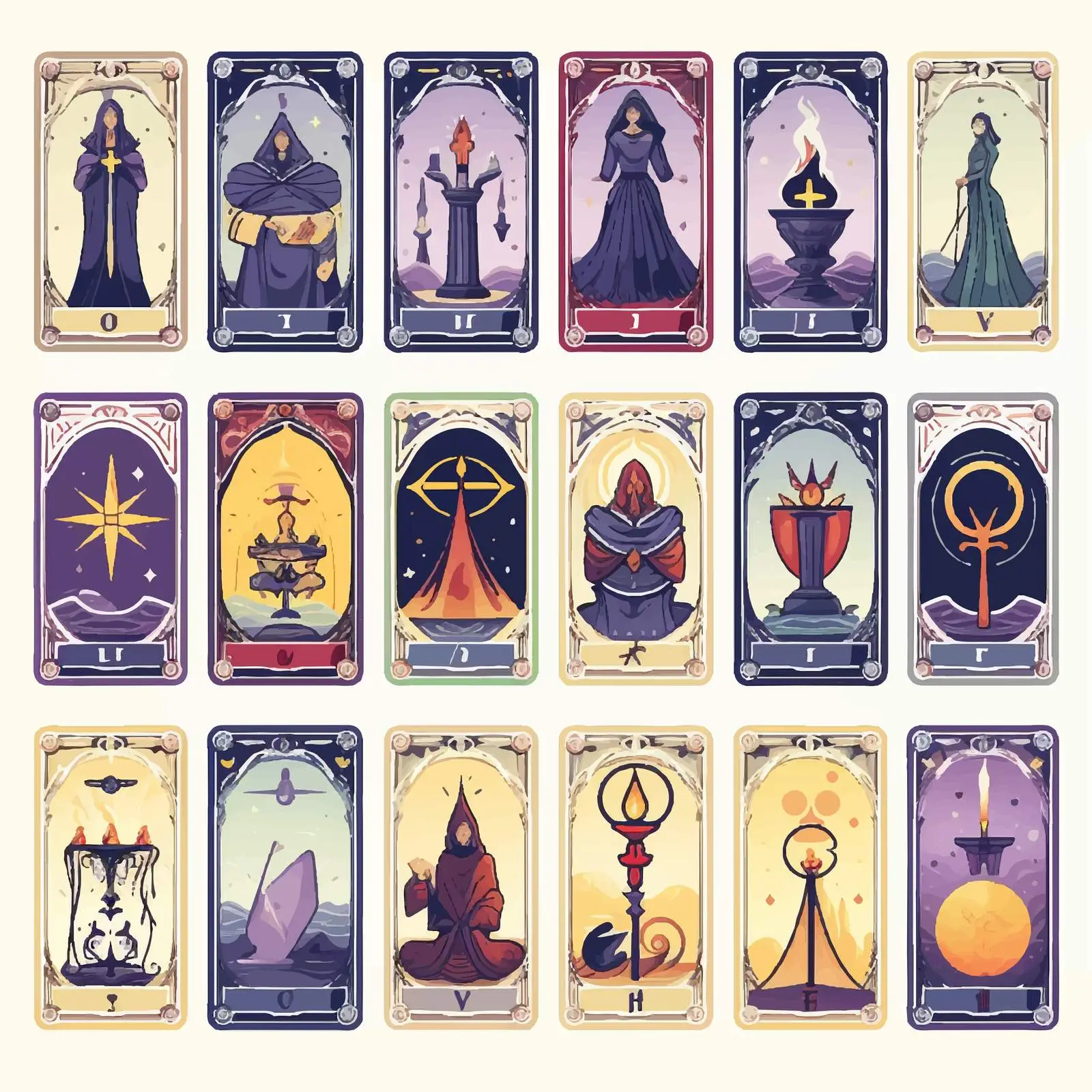 Minor Arcana Tarot Cups Suit Design — free download from Dotvec