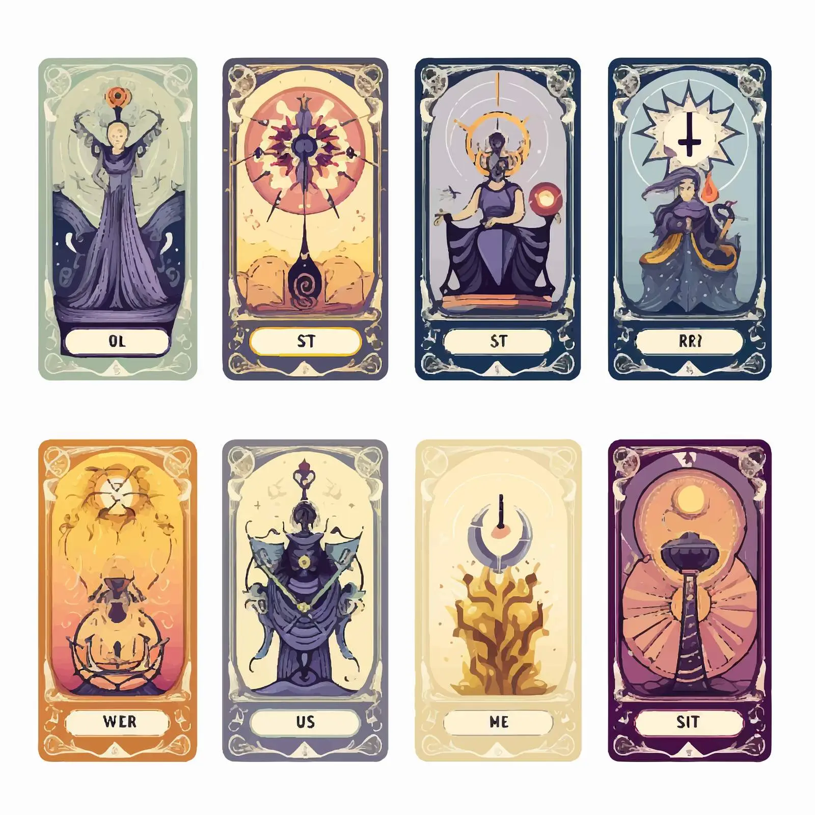 Minor Arcana Cups Tarot Card Design — free download from Dotvec