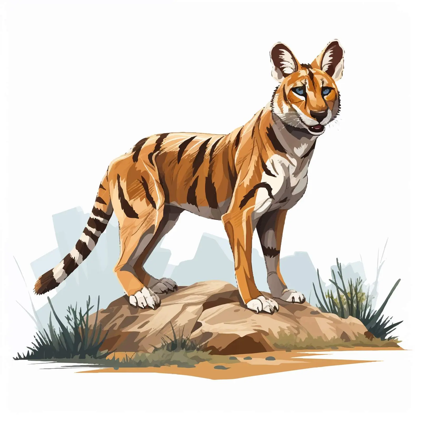 Tasmanian Tiger Extinction Illustration Vector — free download from Dotvec