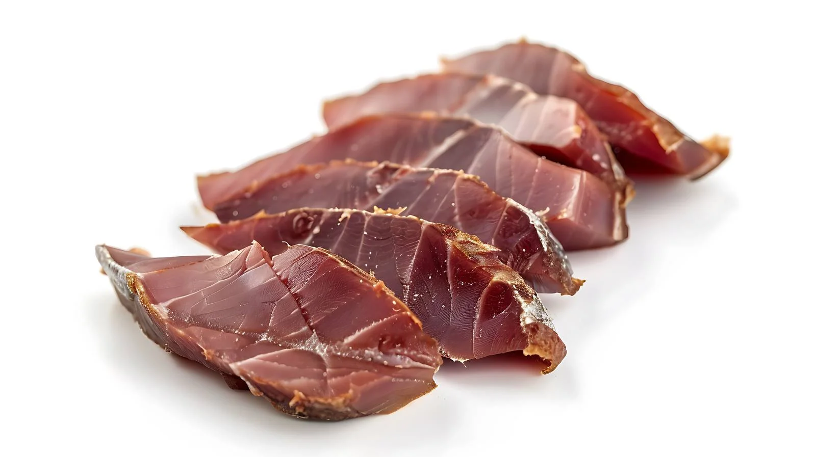 Delicious Cold Smoked Tuna Slices on White — free download from Dotvec