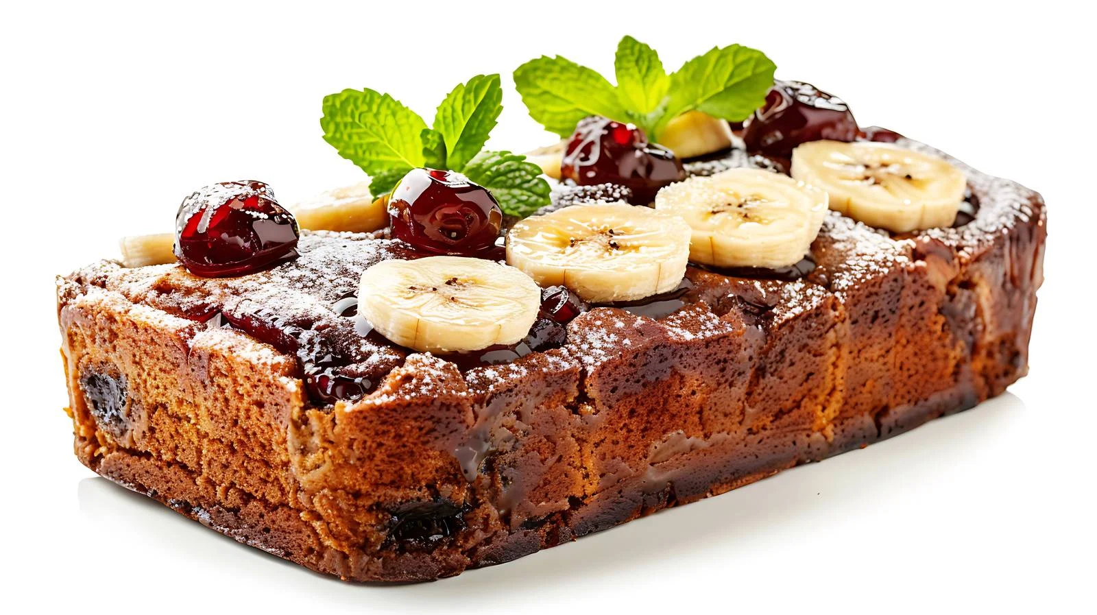 Delicious homemade banana cake with jelly — free download from Dotvec