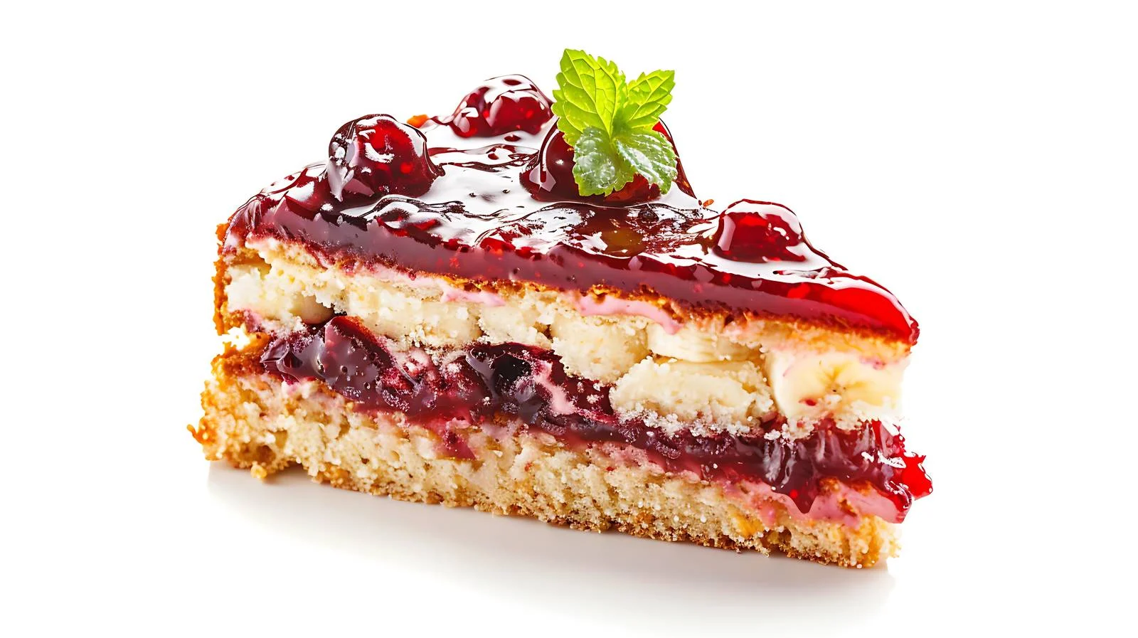 Delicious homemade banana cake with jelly — free download from Dotvec