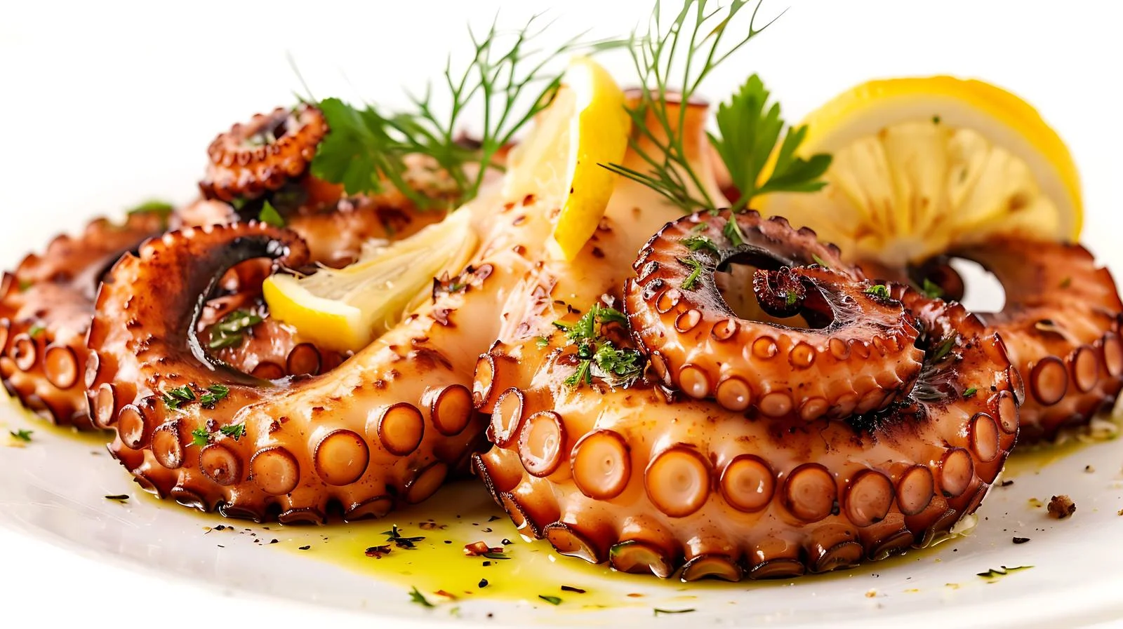 Grilled Octopus Seafood Background — free download from Dotvec