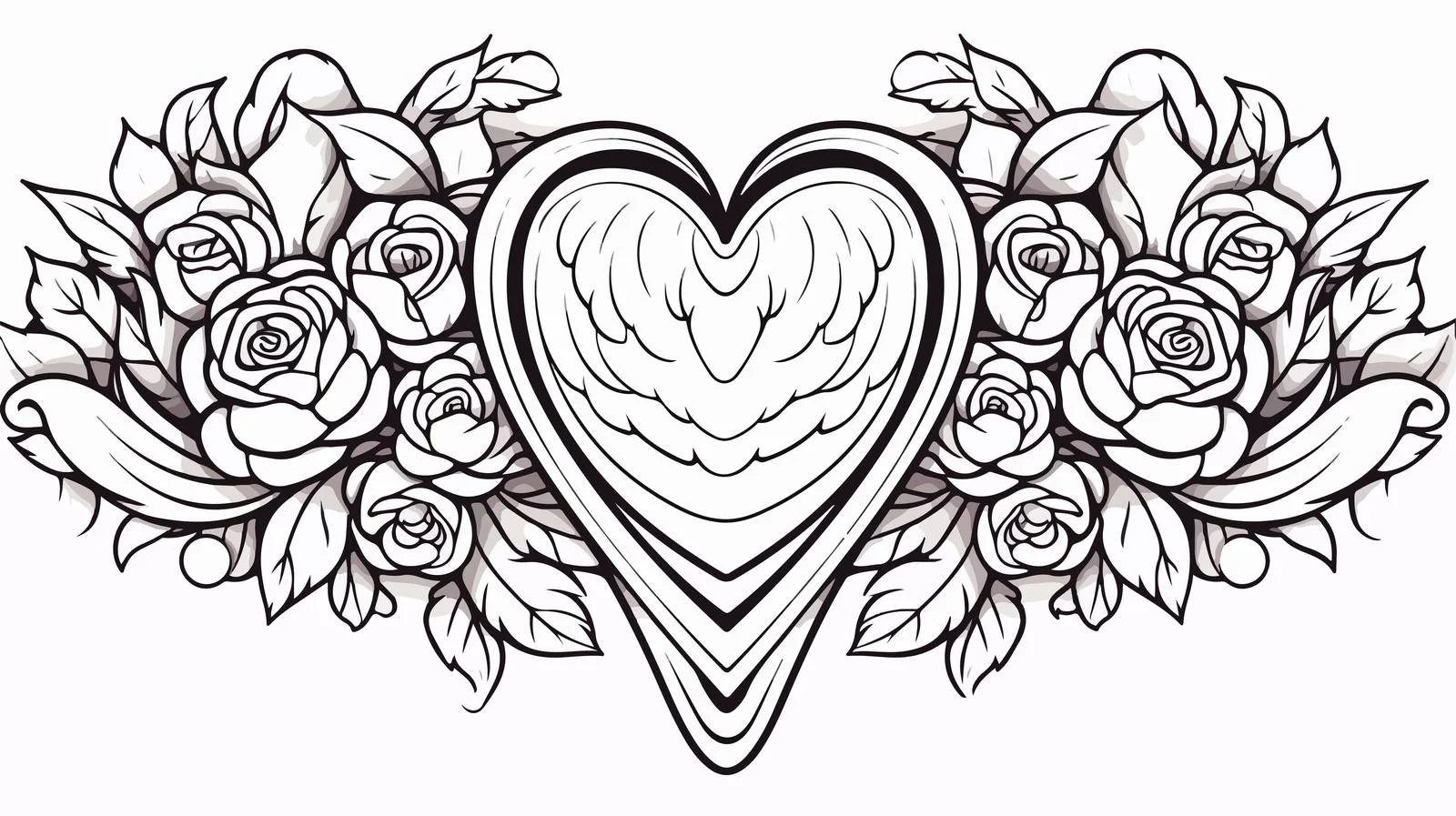 Flying Heart Tattoo Design