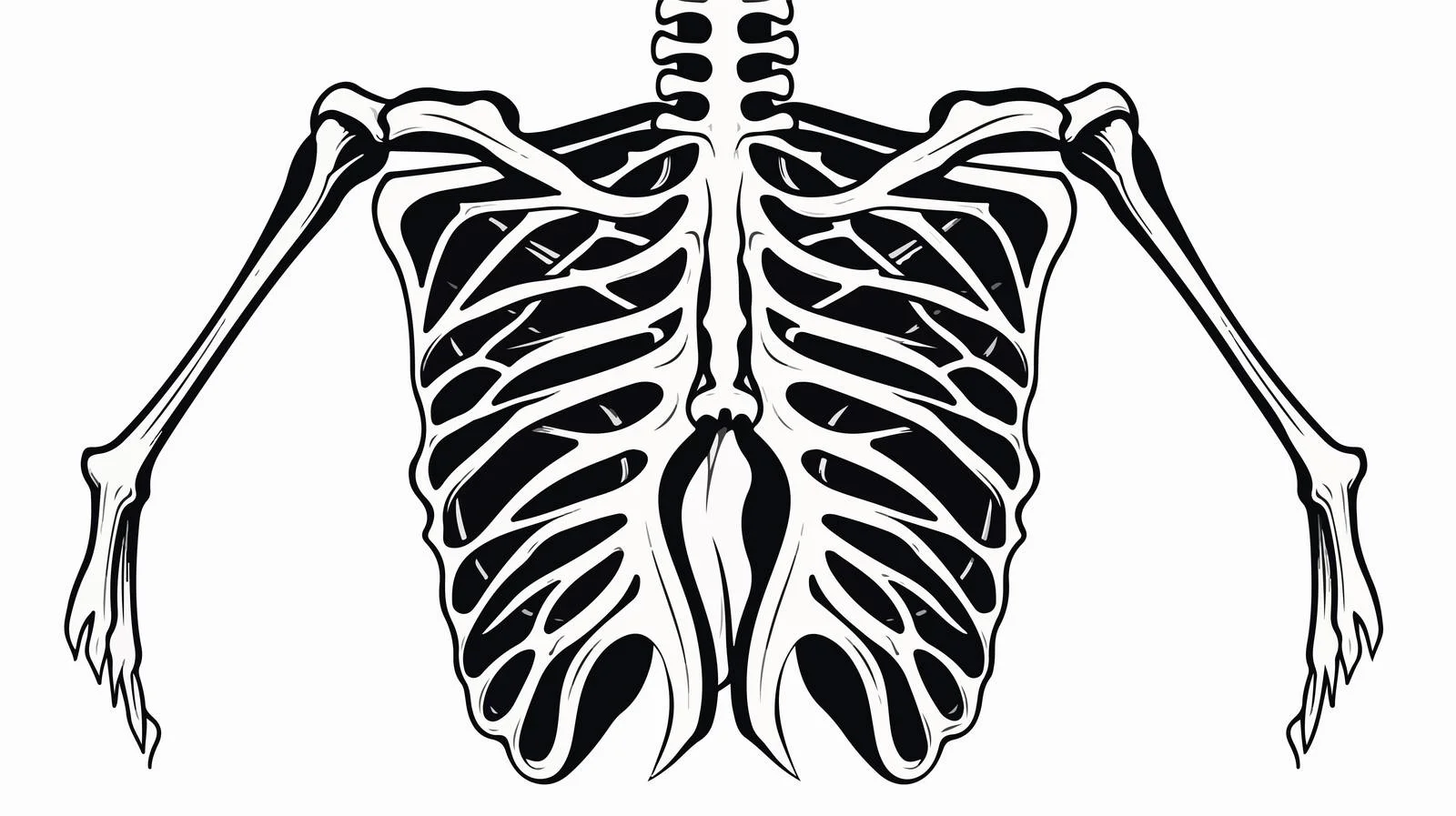Rib Cage Tattoo Illustration