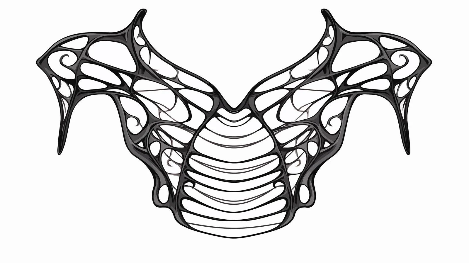Rib Cage Tattoo Illustration