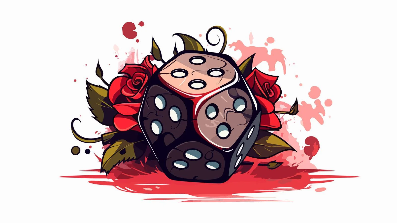 Traditional D20 Dice Tattoo Design — free download from Dotvec