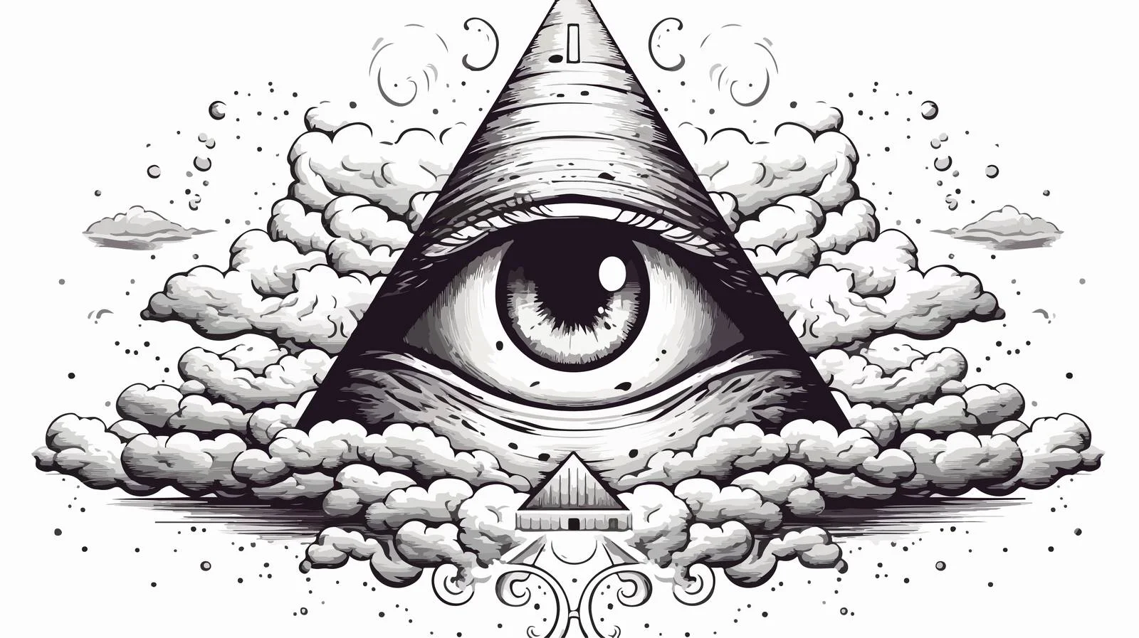 Traditional All-Seeing Eye Tattoo — free download from Dotvec