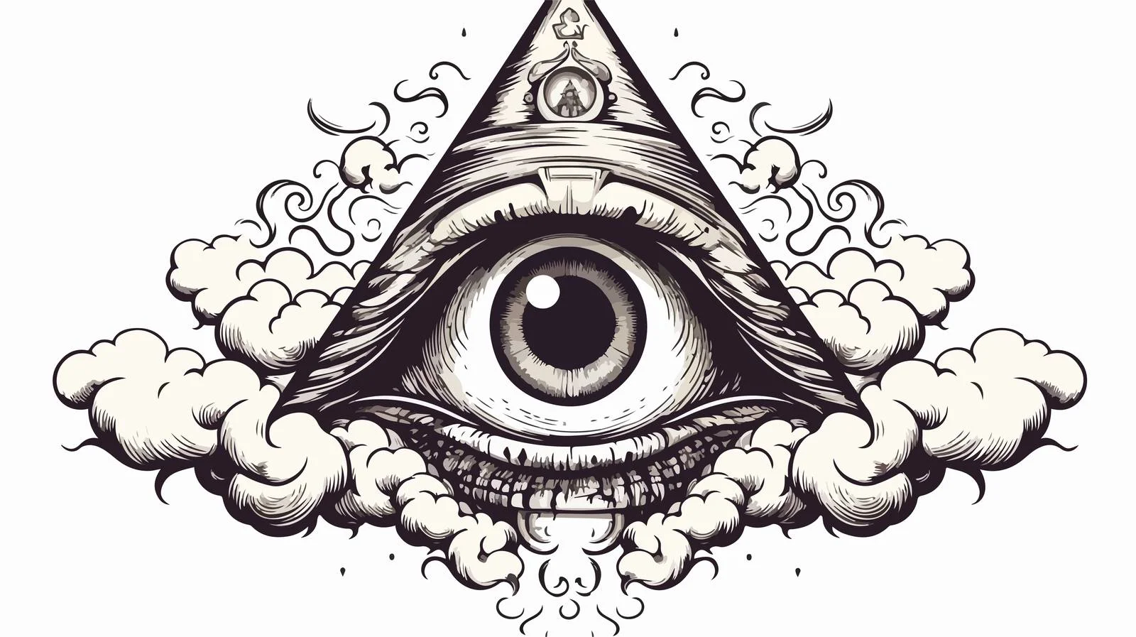 All-Seeing Eye Tattoo Design — free download from Dotvec