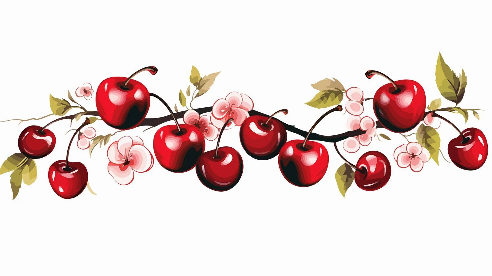 Classic Cherries Tattoo Illustration — free download from Dotvec