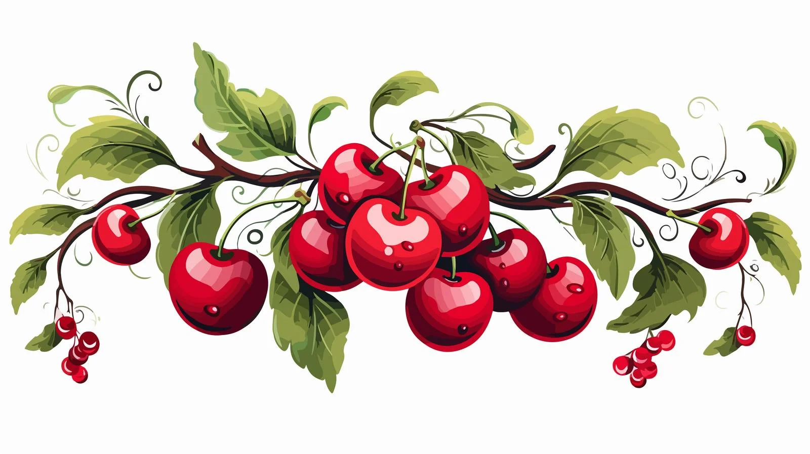 Cherries Tattoo Vector Illustration — free download from Dotvec