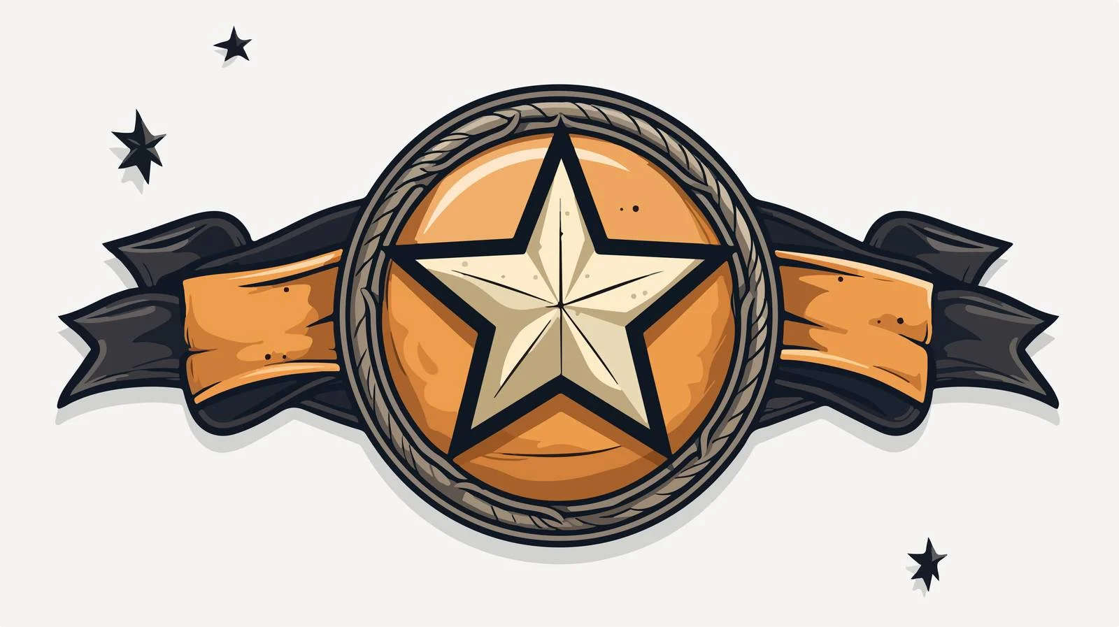 Star Tattoo Icon with Banner