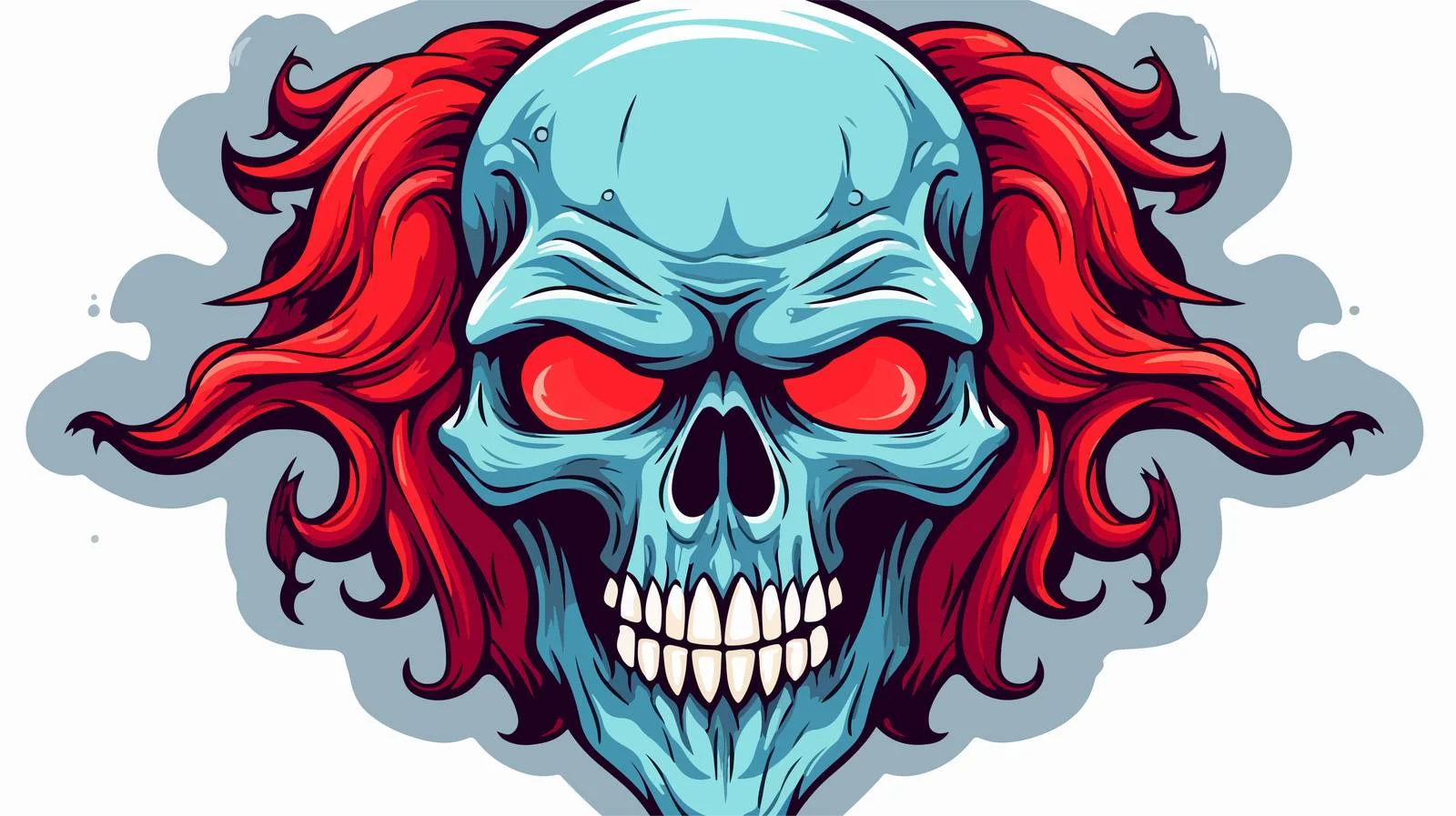 Skull Banner Tattoo Sticker — free download from Dotvec