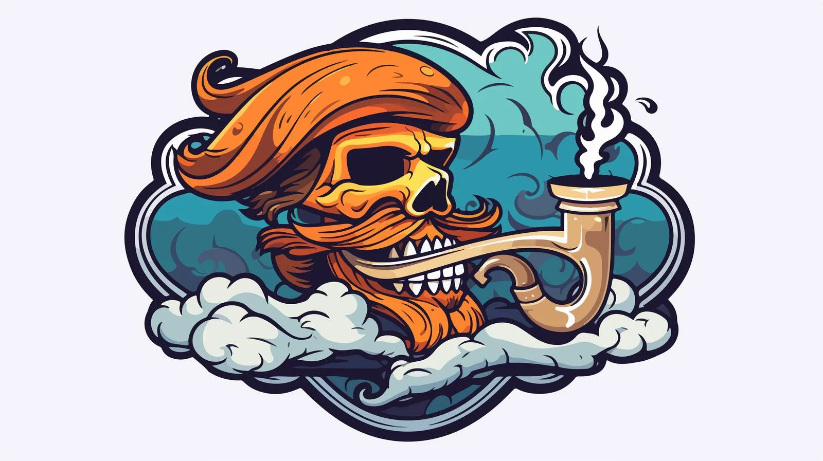 Vintage Smoker's Pipe Sticker — free download from Dotvec
