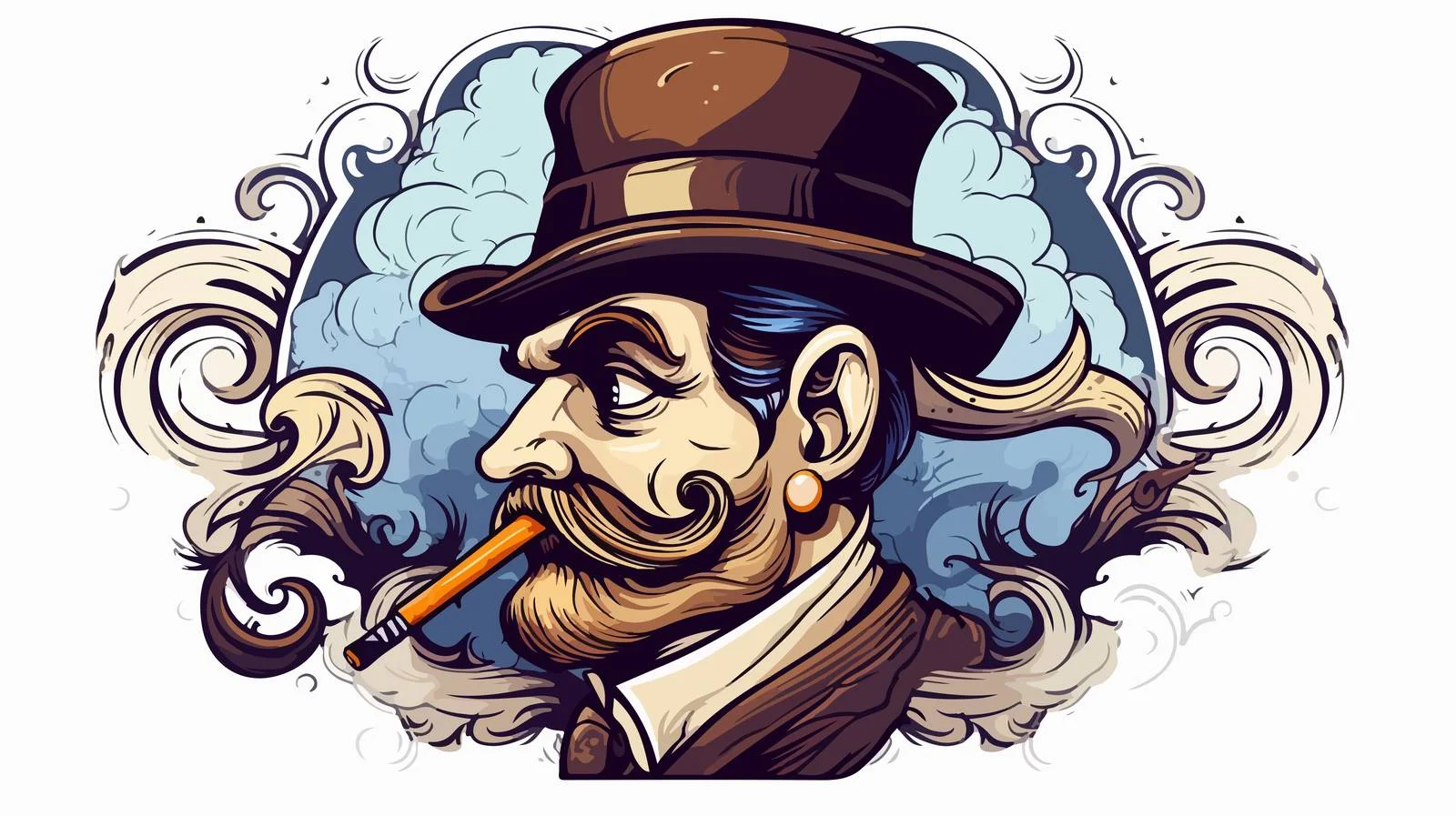 Smoker's Pipe Tattoo Sticker — free download from Dotvec
