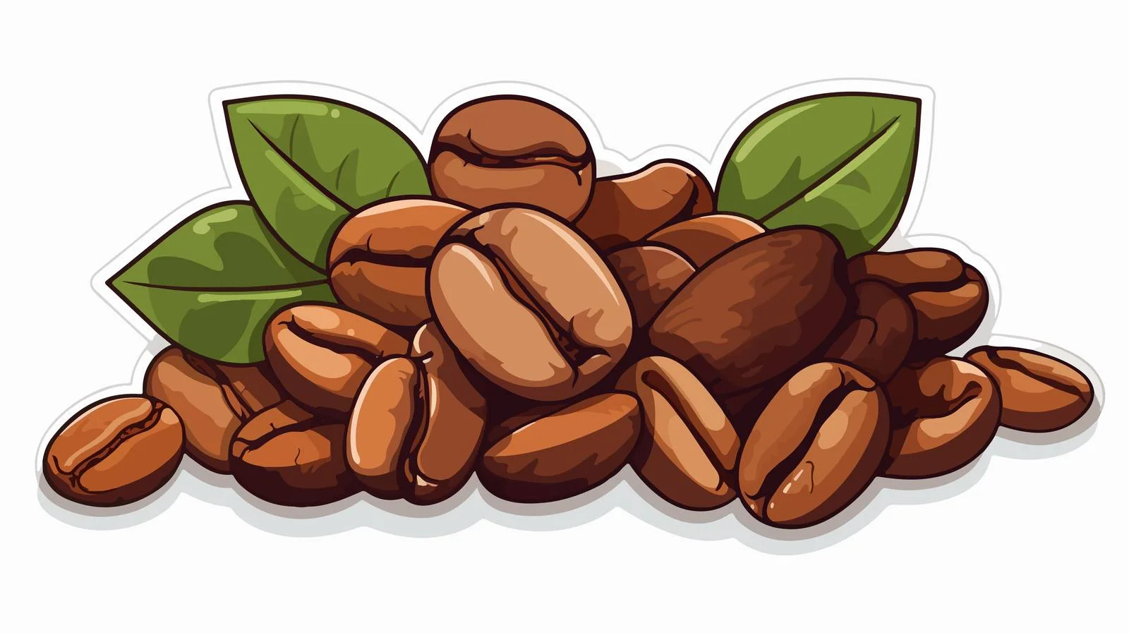 Coffee Beans Tattoo Style Sticker — free download from Dotvec