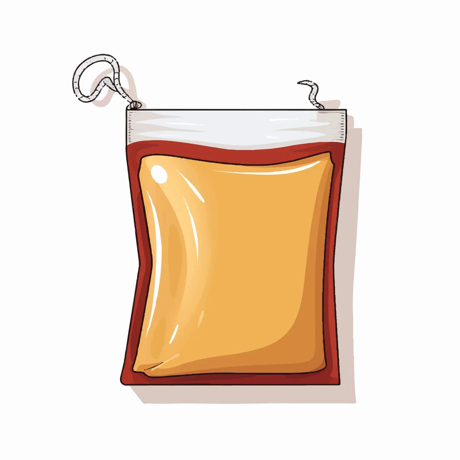 Tea Bag Line Vector Illustration on White Background — free download from Dotvec