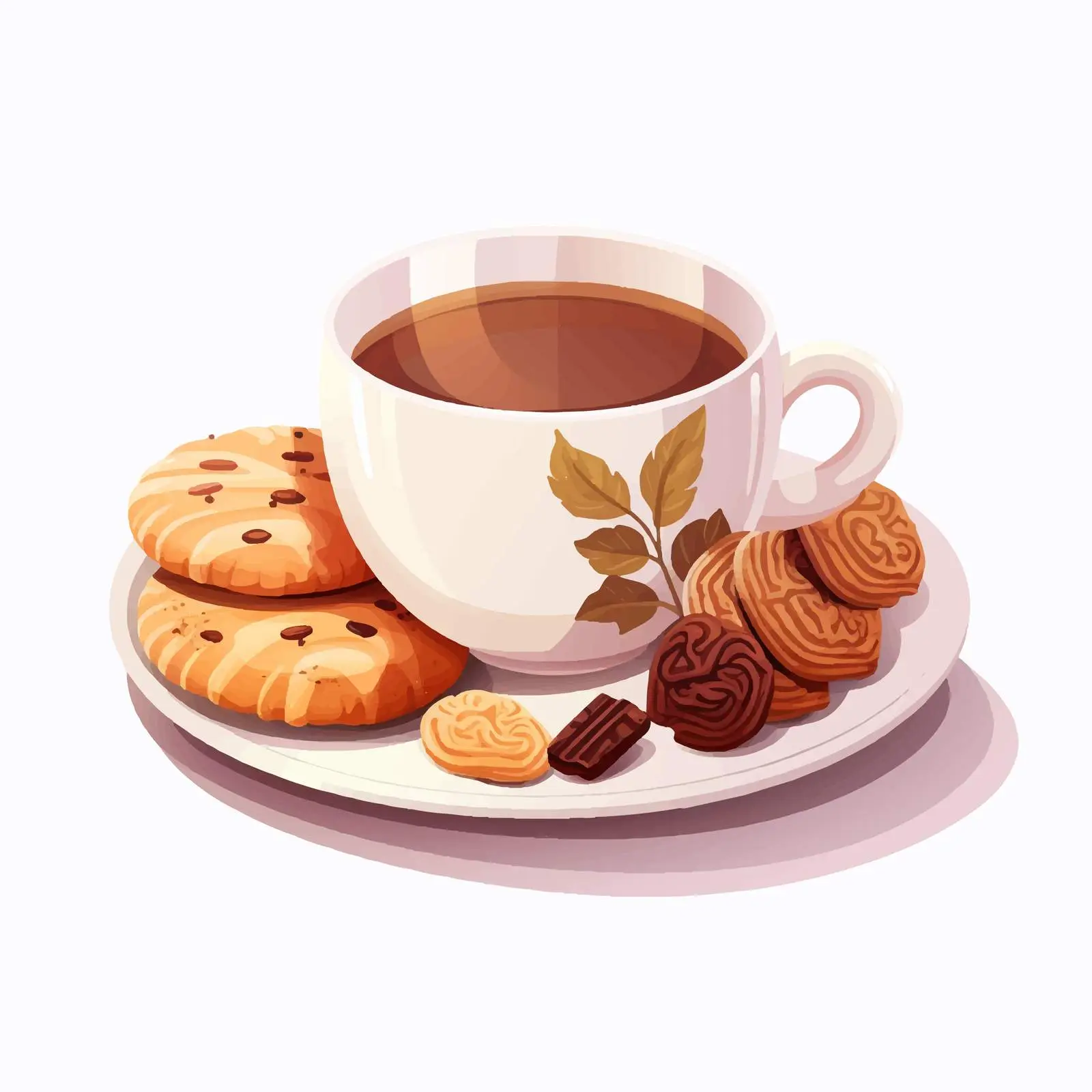 Delicious Tea Cup Desserts and Cookies — free download from Dotvec