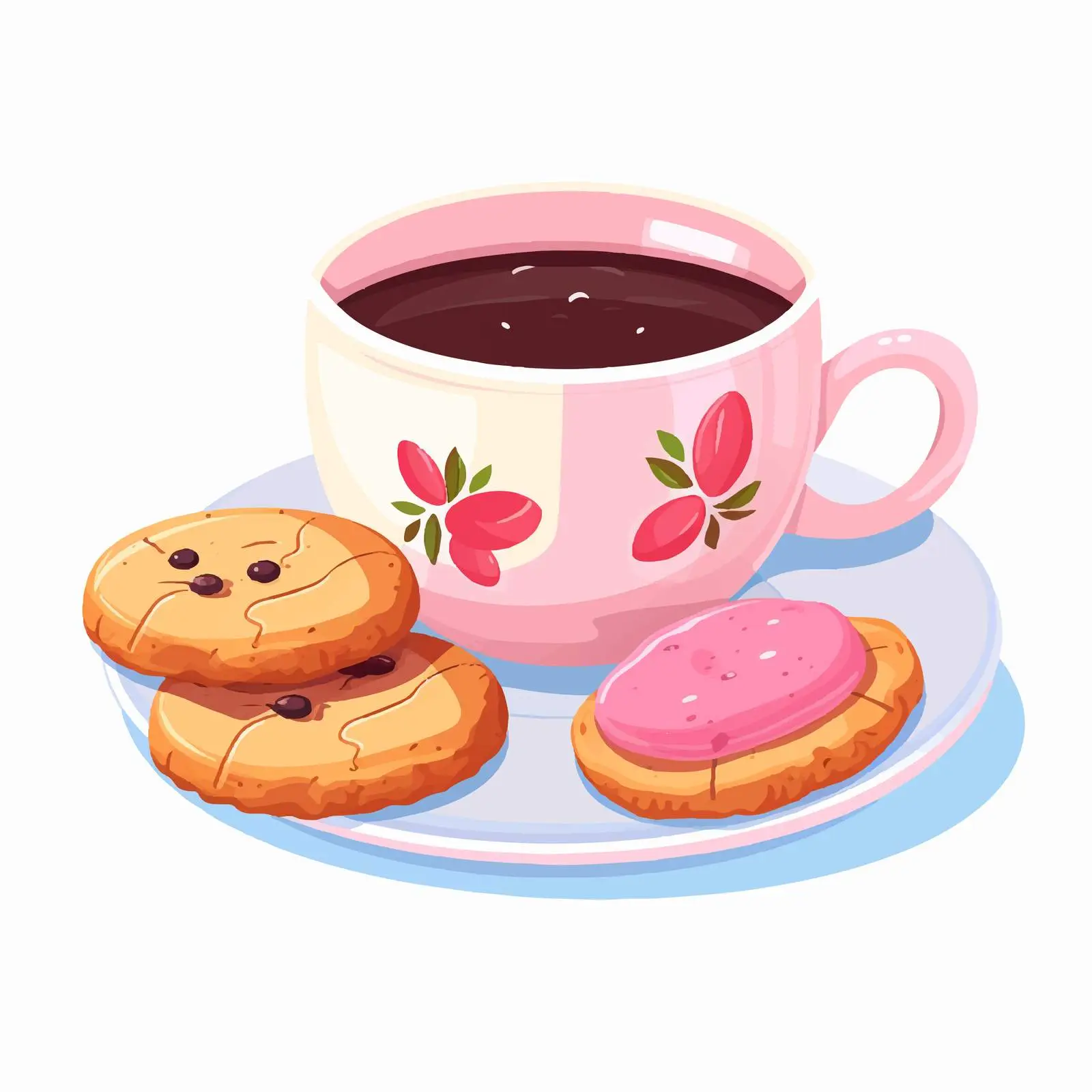 Delicious Tea Cup Desserts and Biscuits – free sugar cookie image from Dotvec