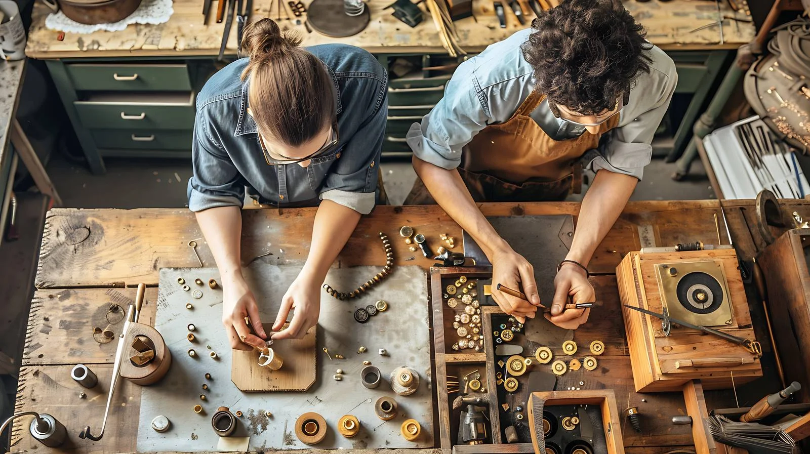 Crafting Jewelry in Workshop with Teacher — free download from Dotvec