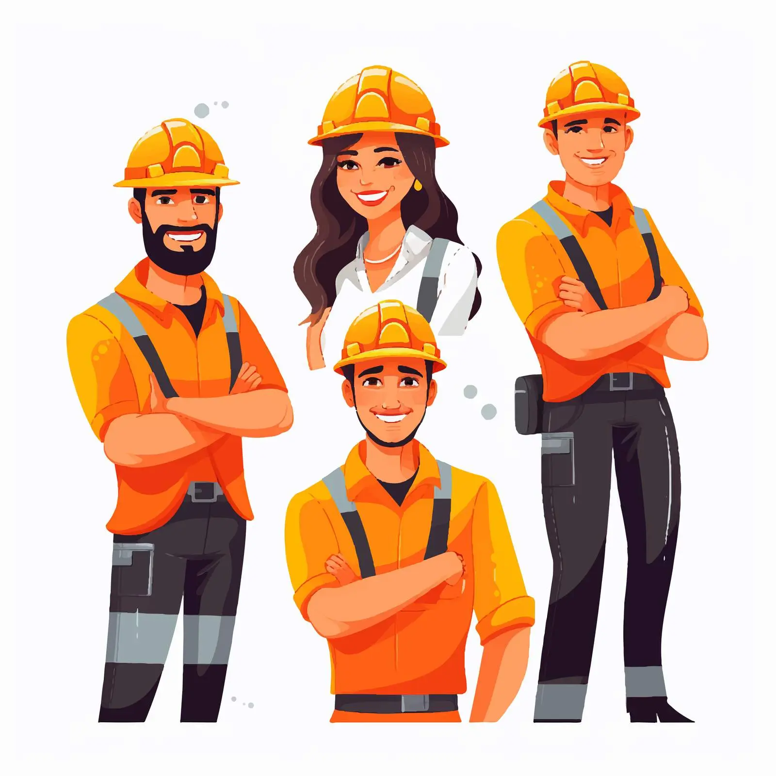 Team of Builders and Industrial Workers Together — free download from Dotvec
